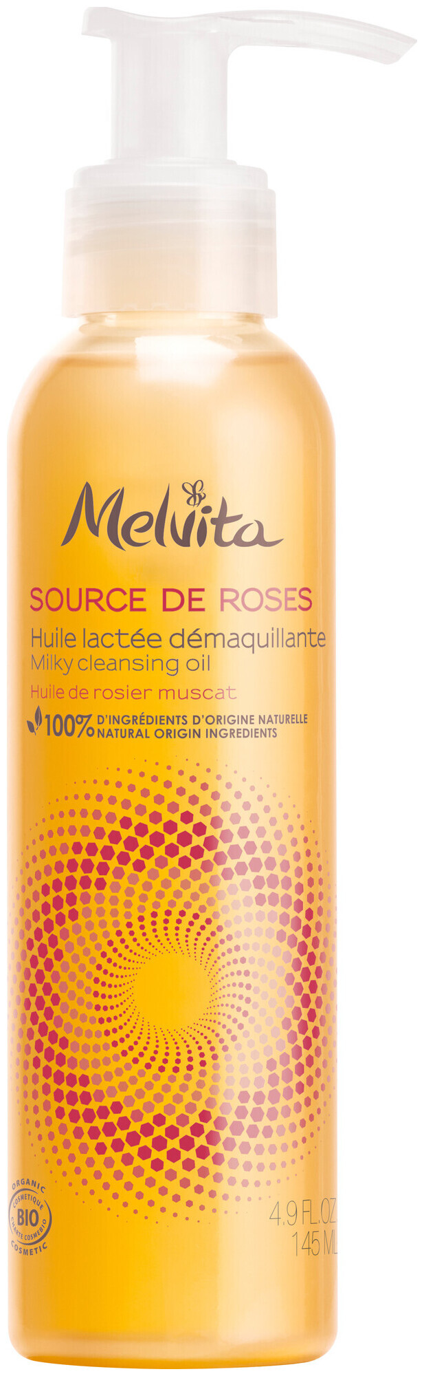 Image of Melvita Source de Roses Milchiges Reinigungsöl mit Extrakt aus Bio-Rosenblättern 145ml