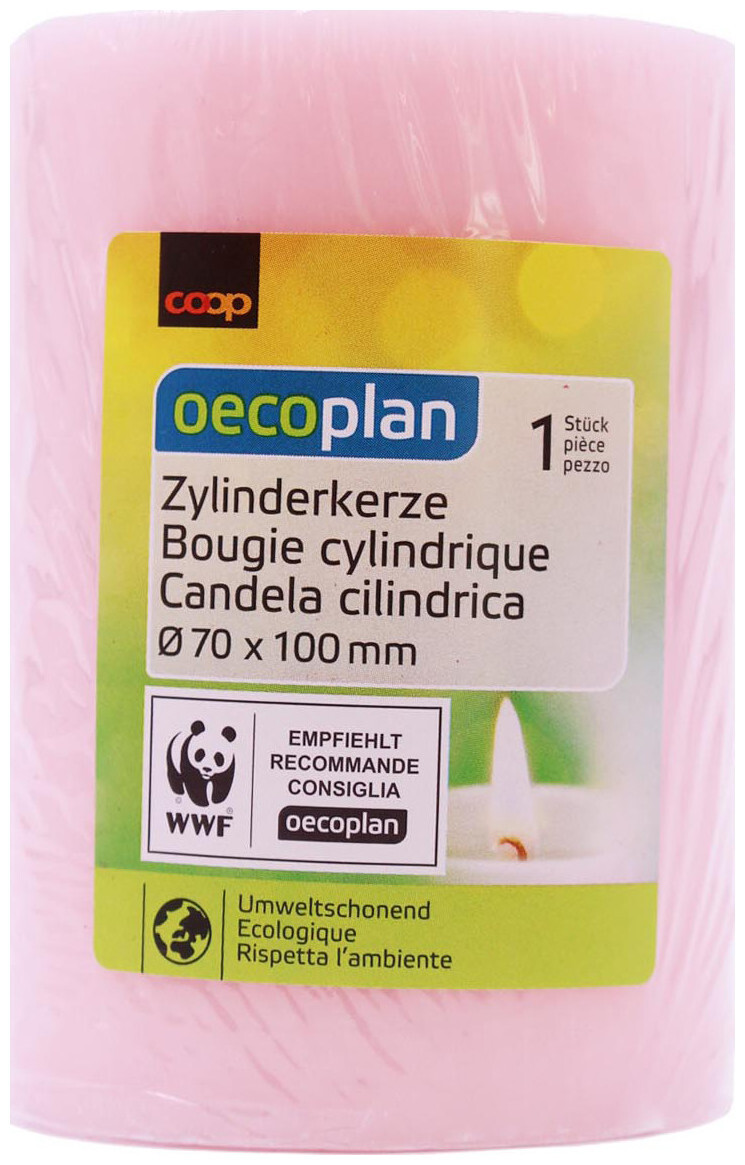 Image of Oecoplan Zylinderkerze 70x100mm rosa