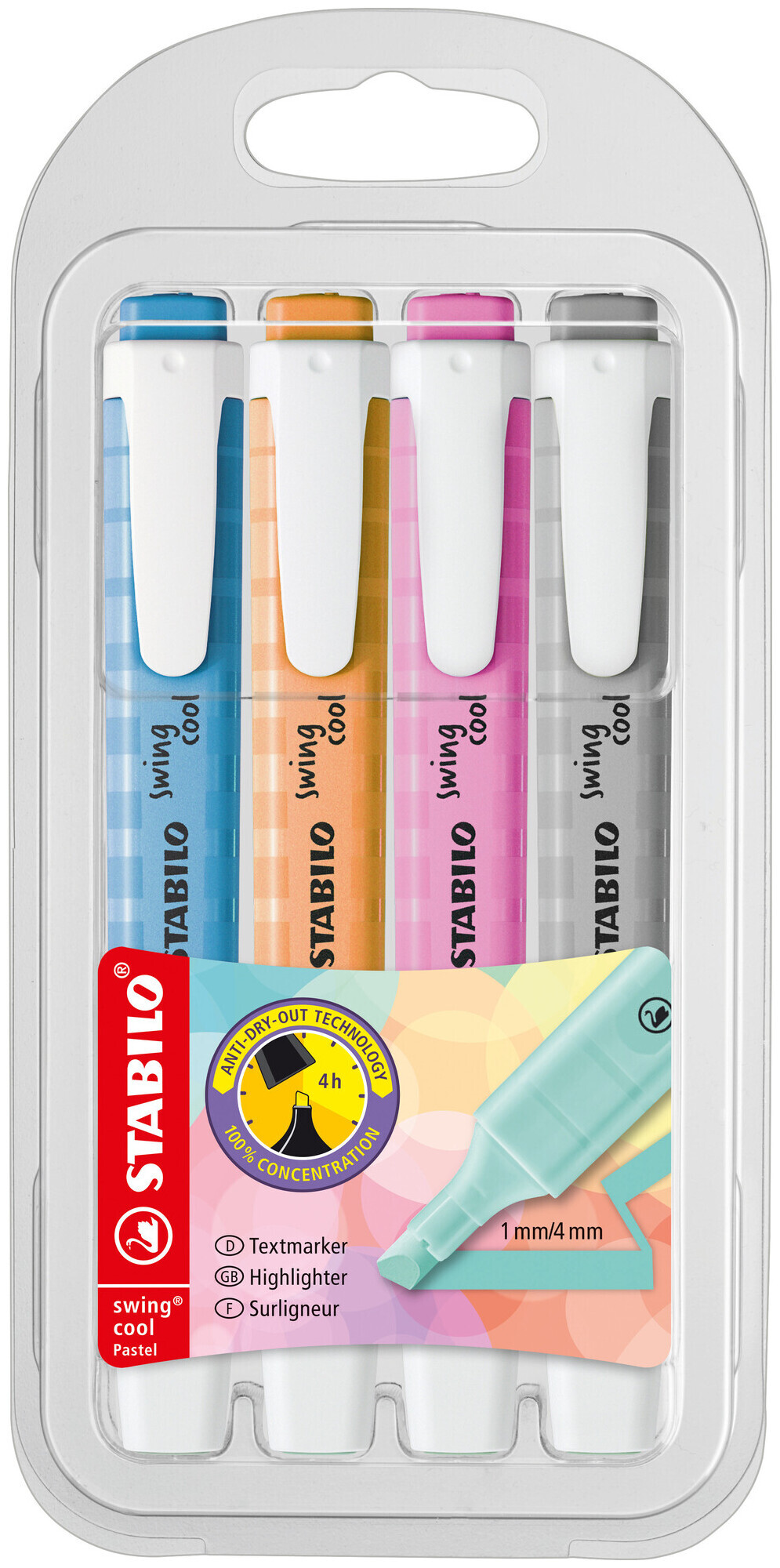 Image of Stabilo Textmarker Swing Cool Pastell 6er Etui