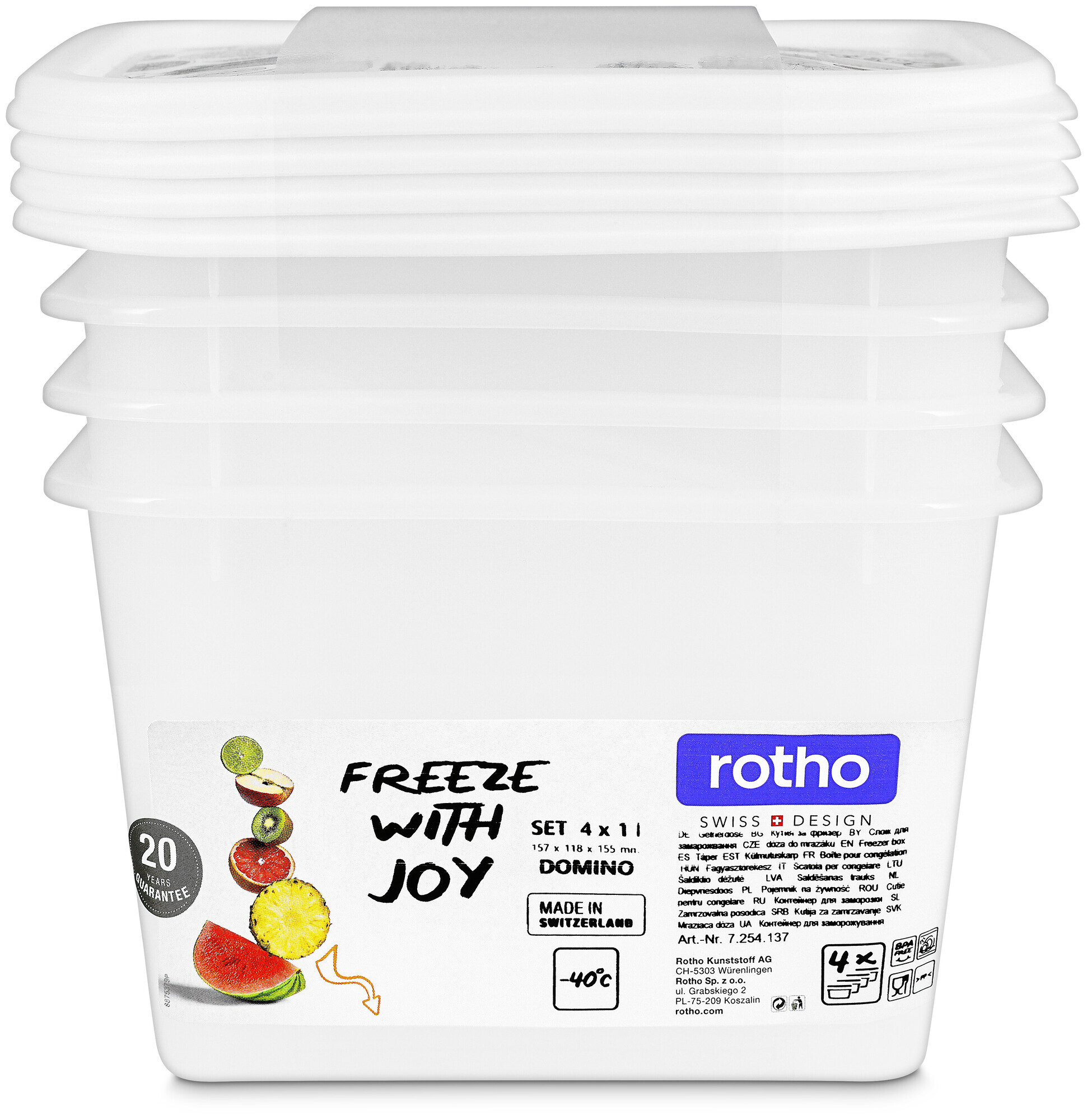 Image of Rotho Tiefkühldose Gemüse 1L 3er Set