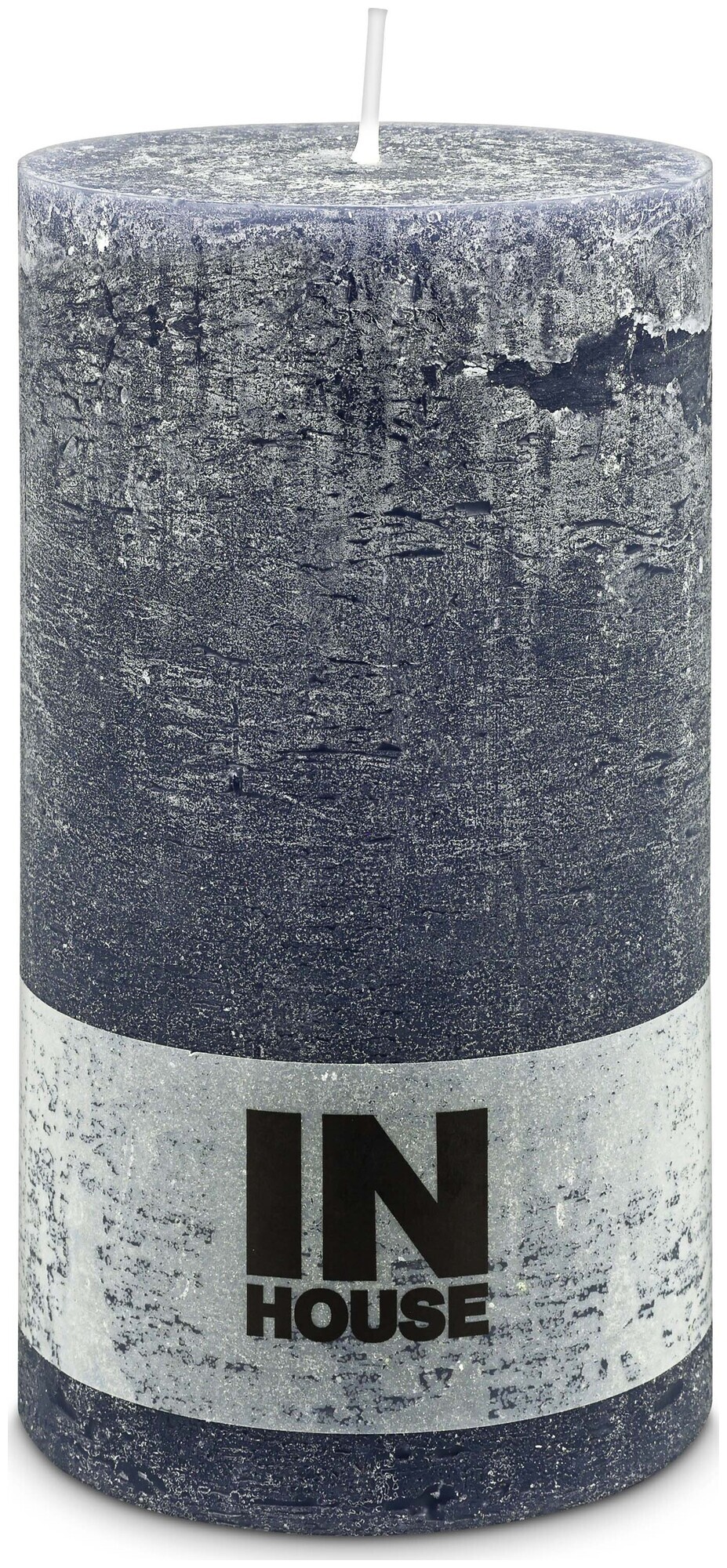 Image of Inhouse Zylinderkerze Rustic 100x180 Petrolblau