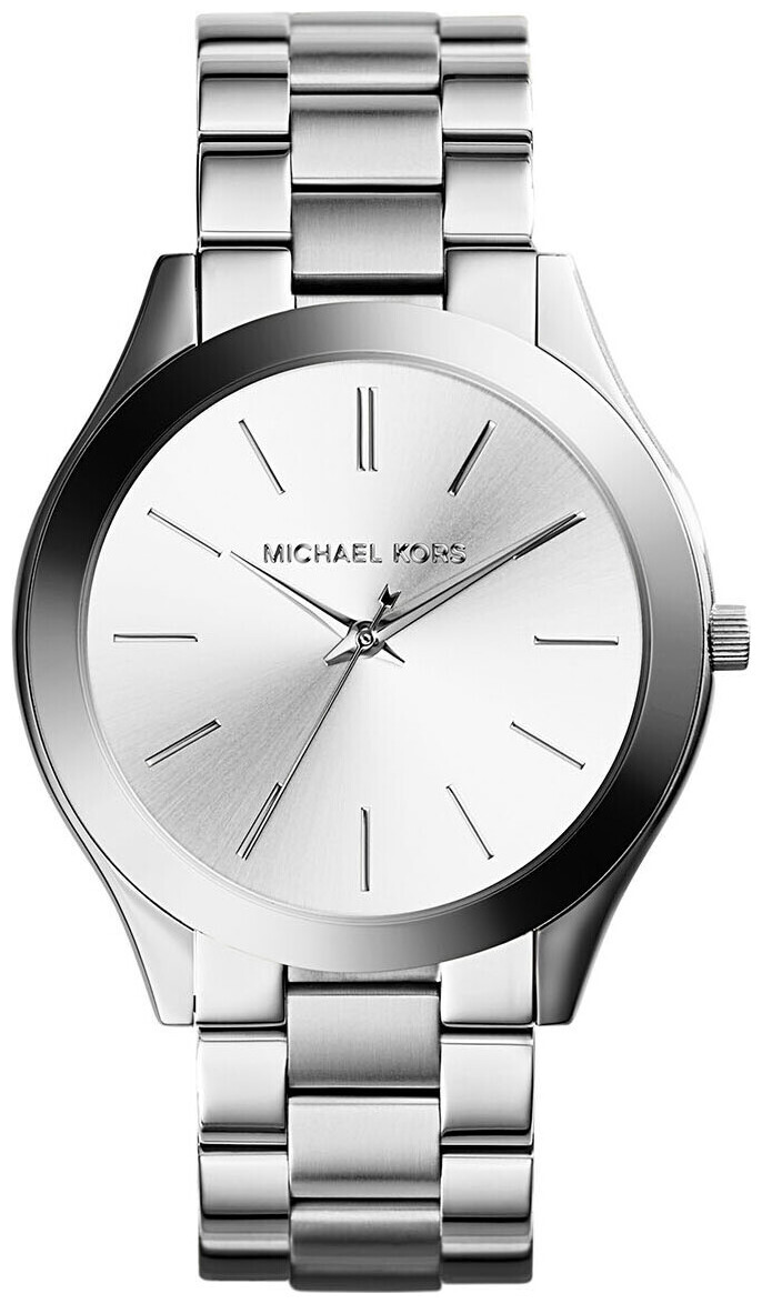 Michael Kors Uhr Slim Runway silberfarben