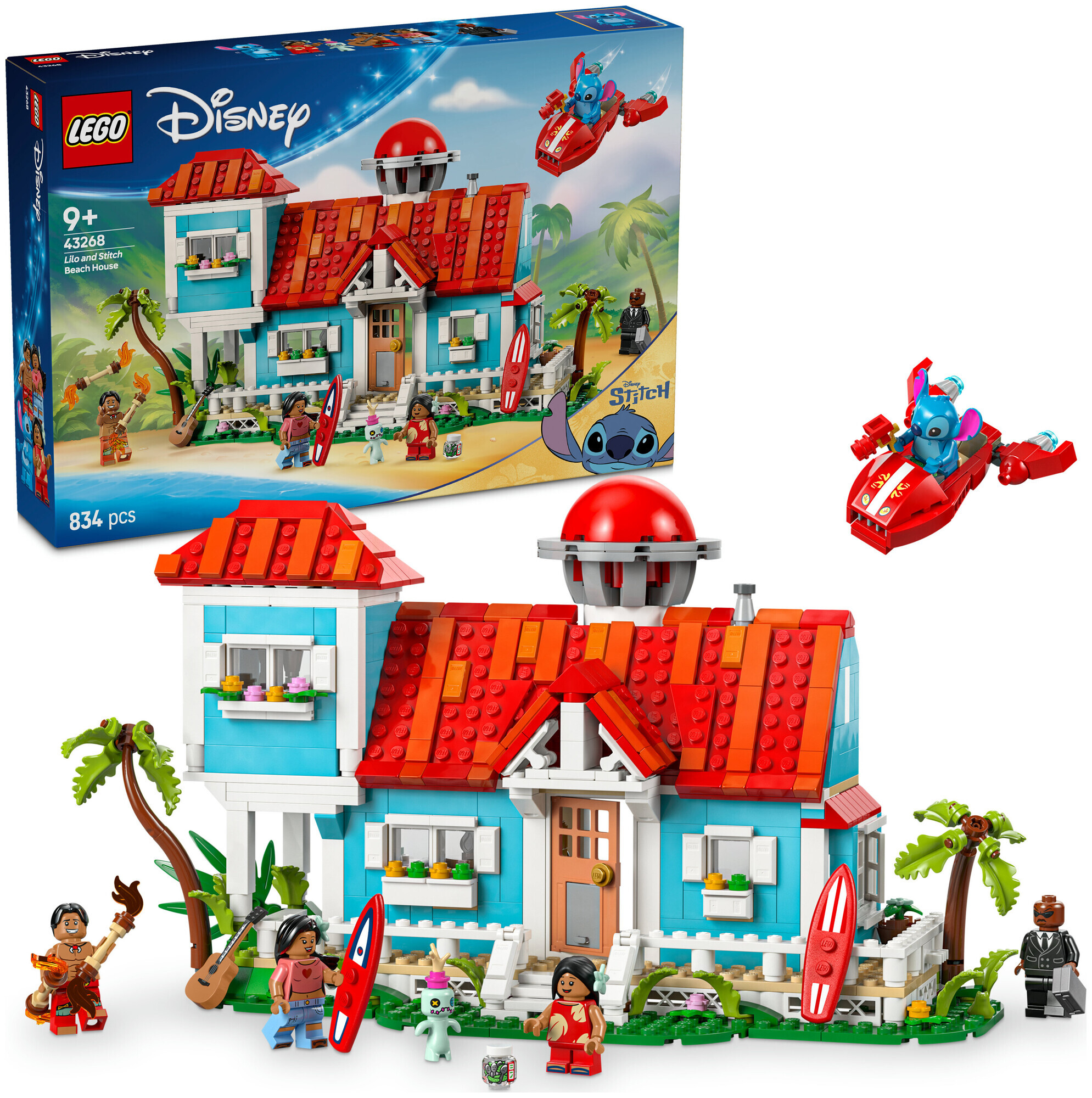 Lego Disney Lego ǀ Disney 43268 La maison de plage de Lilo et Stitch - Jouet de construction à partir de 9 ans