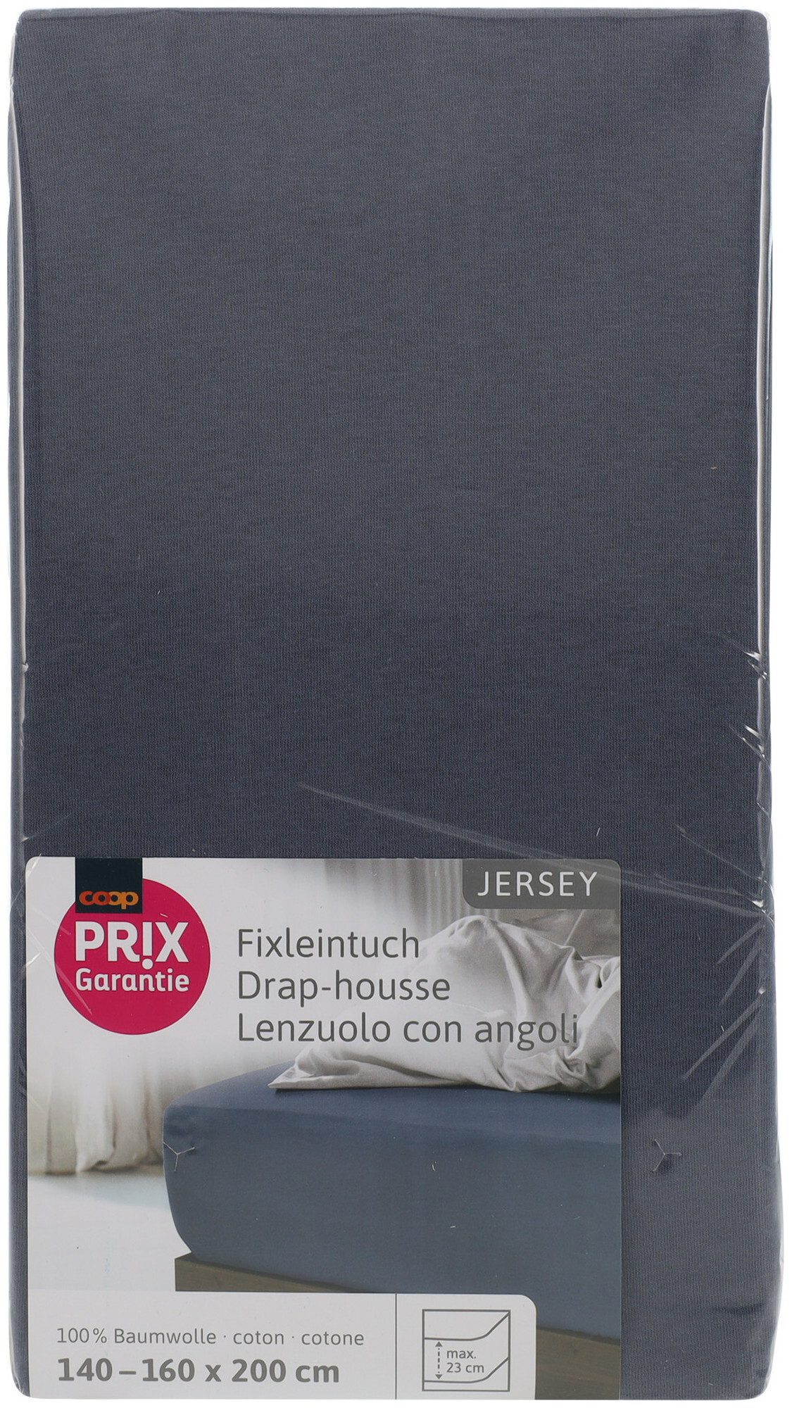 Image of Prix Garantie Fixleintuch Jersey grau 160x200cm