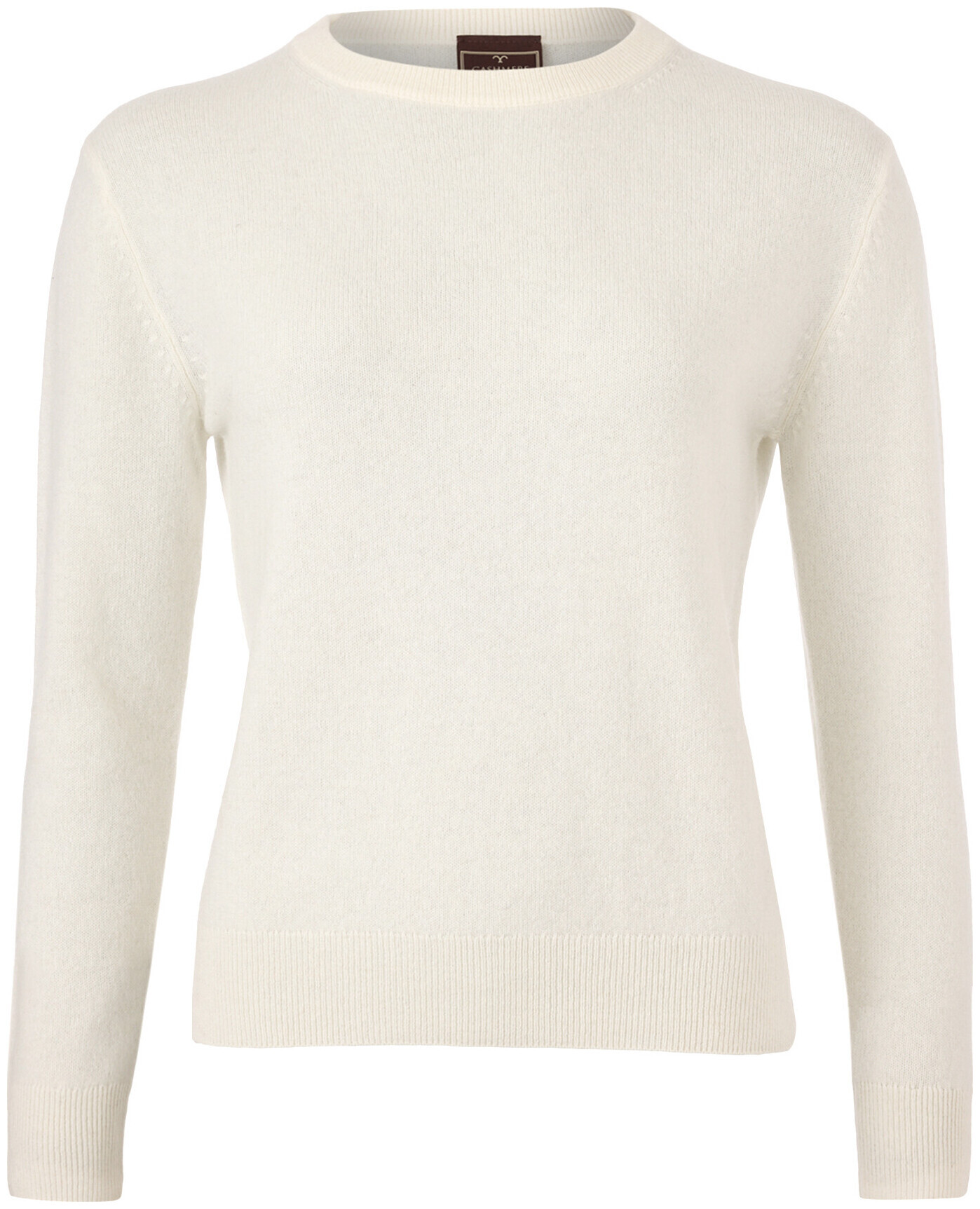 Cashmere Dames Pull en cachemire col R écru L