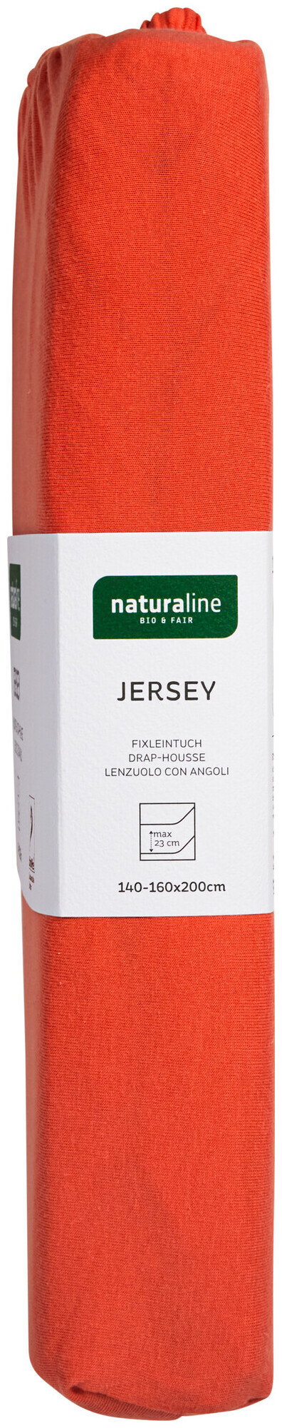 Image of Naturaline Textil Bio Fixl. Jersey 160x200 coralle