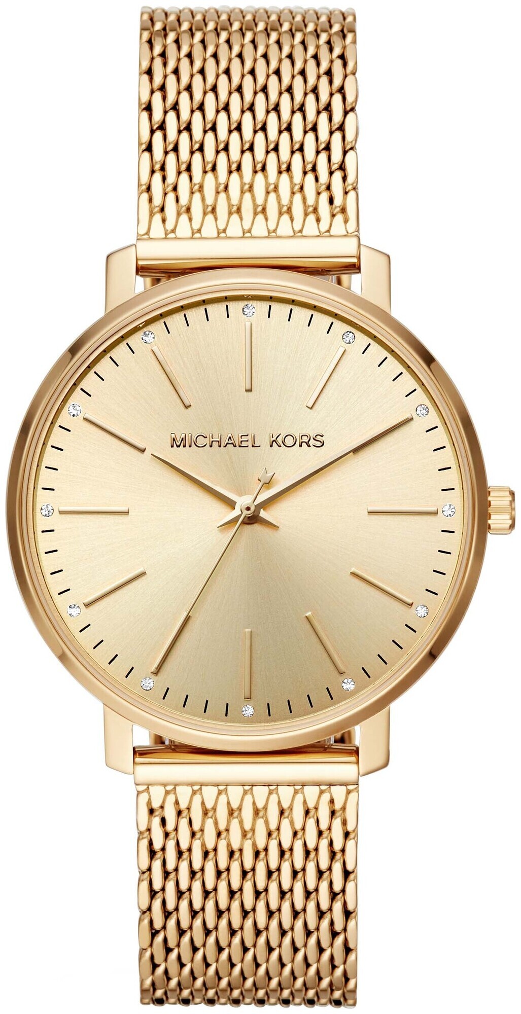 Michael Kors Montre Pyper de Michael Kors à trois aiguilles en acier inoxydable doré pour femme