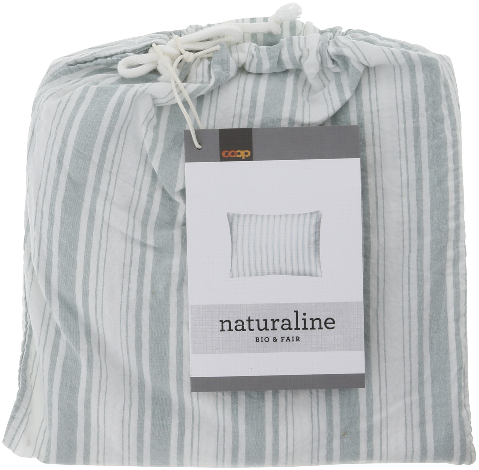 Naturaline Textil Naturaline Kissenbezug Streifen grün 50x70 cm
