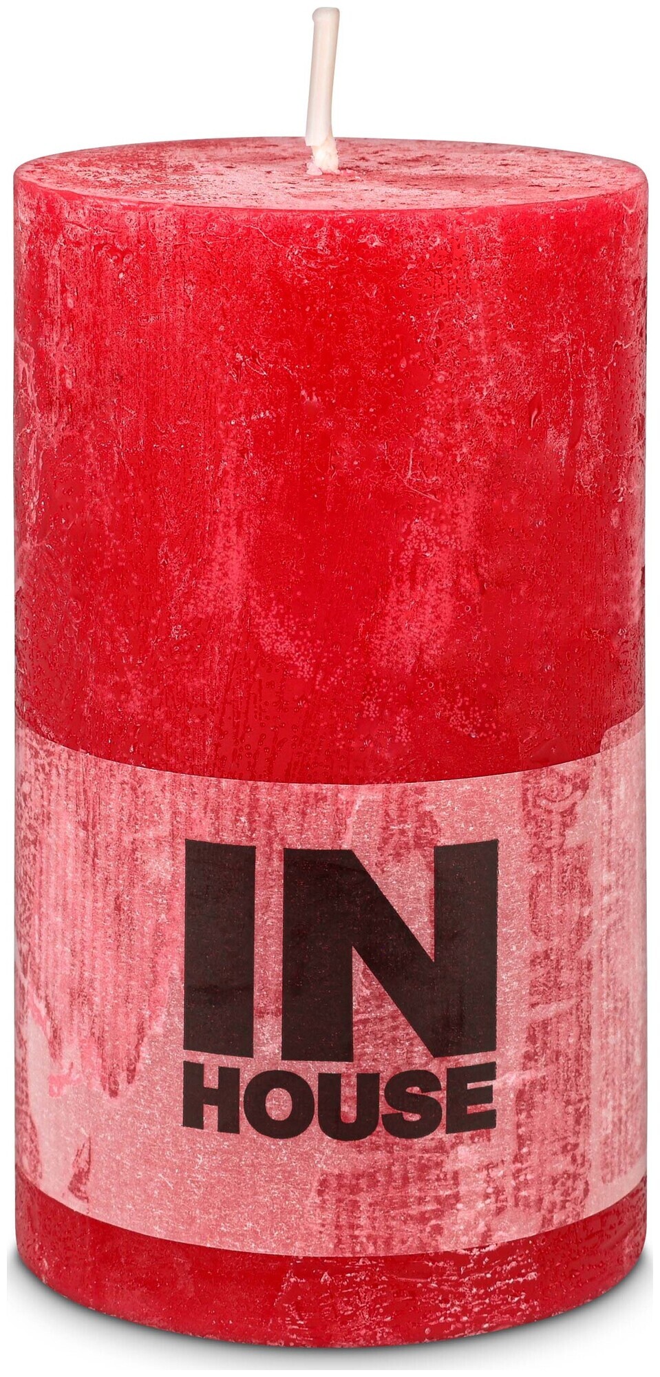 Image of Inhouse Zylinderkerze Rustic 68x120 Rot