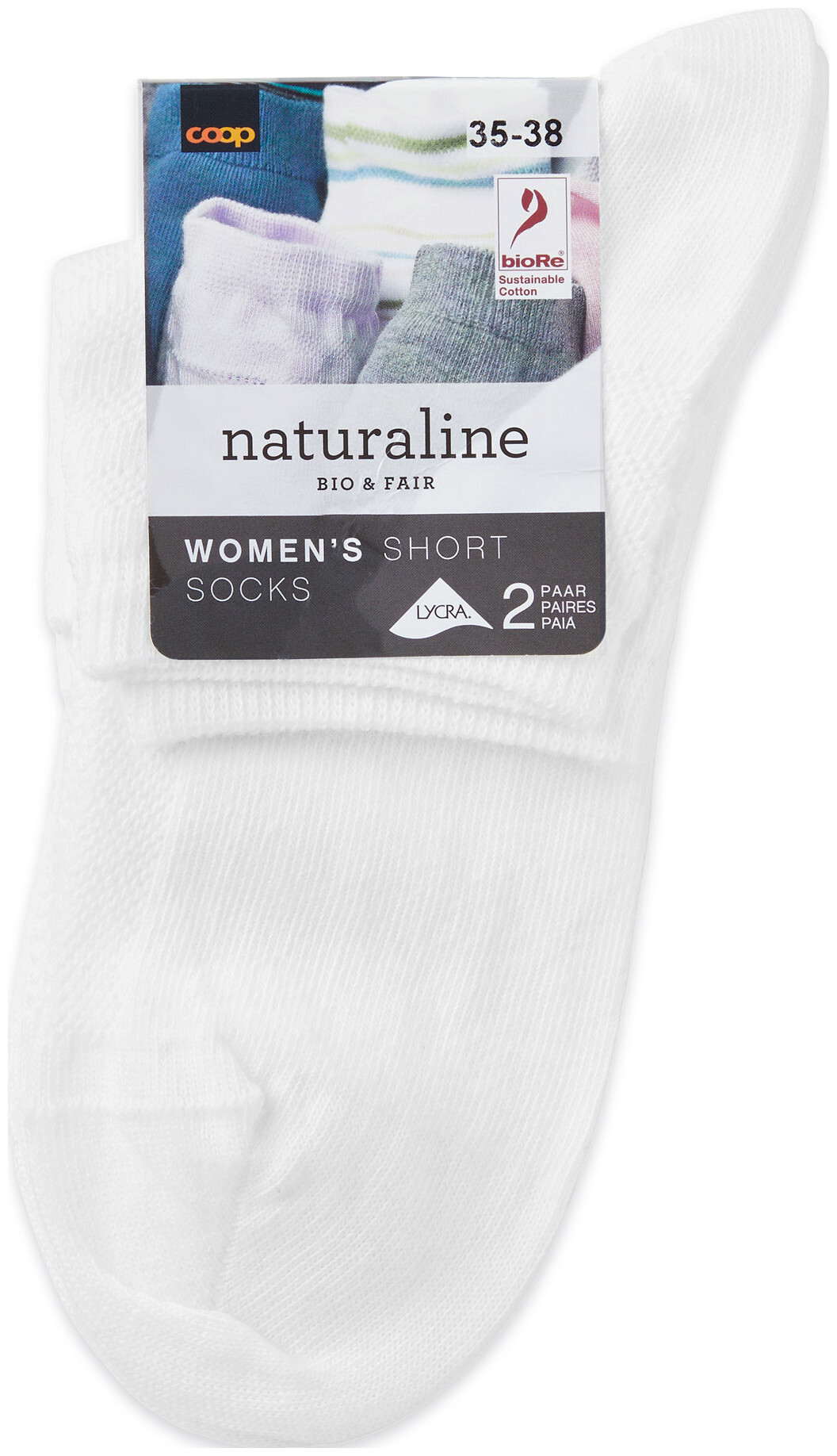 Naturaline Textil Naturaline short socks pour femme Piqué Blanche 39 - 41