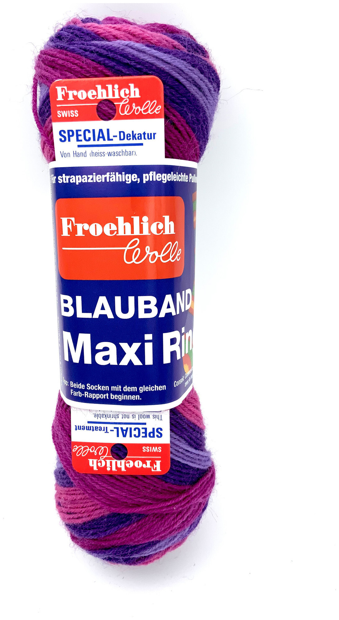 Image of Froehlich Blauband Maxi Ringel 7704 Sockenwolle beere-viola-bordeaux 50g