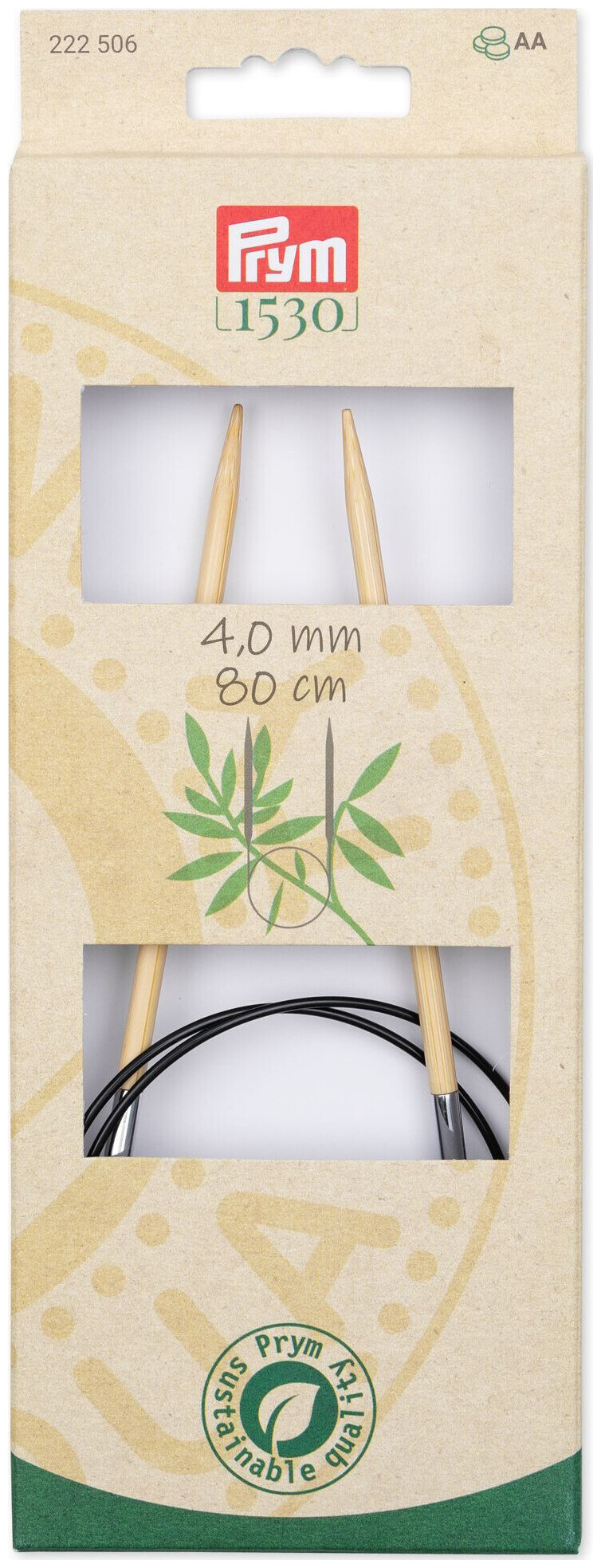 Image of Prym 1530 Rundstricknadeln 4.00 mm, 80 cm, Bambus