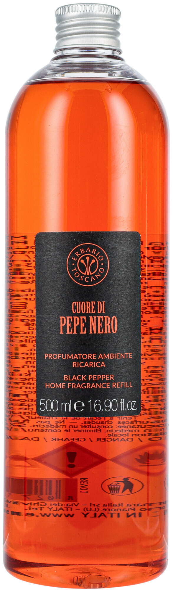 Erbario Toscano Diffuser Erbario Black Pepper 100ml (Duftstäbchen sind online nicht inklusiv)