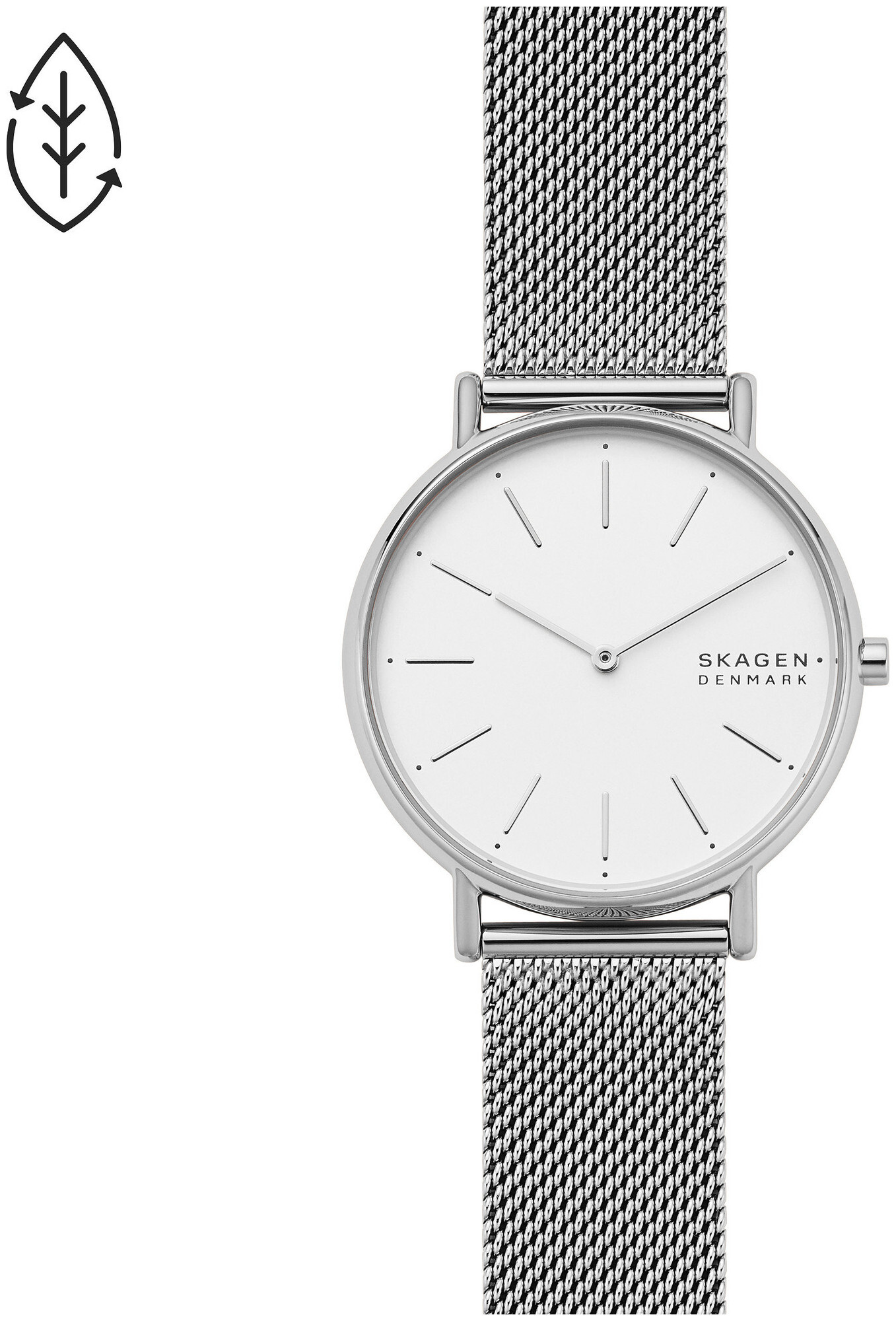 Image of Skagen Uhr Signatur Milanaise Edelstahl silberfarben