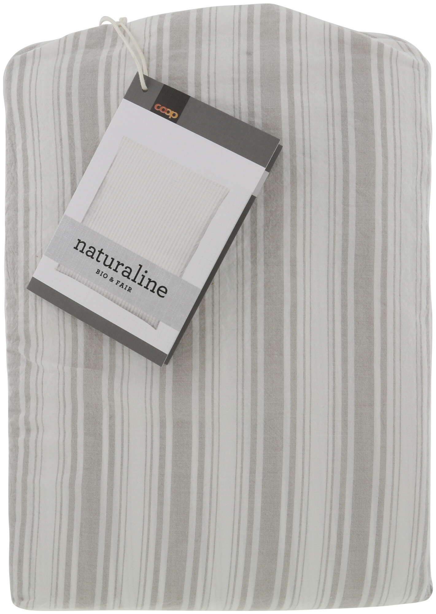 Naturaline Textil Naturaline fourre de duvet rayure sable 160x210 cm