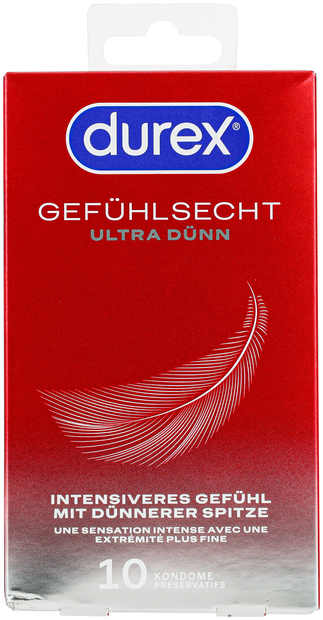 Durex Préservatifs Gefühlsecht Ultra –10 pièces