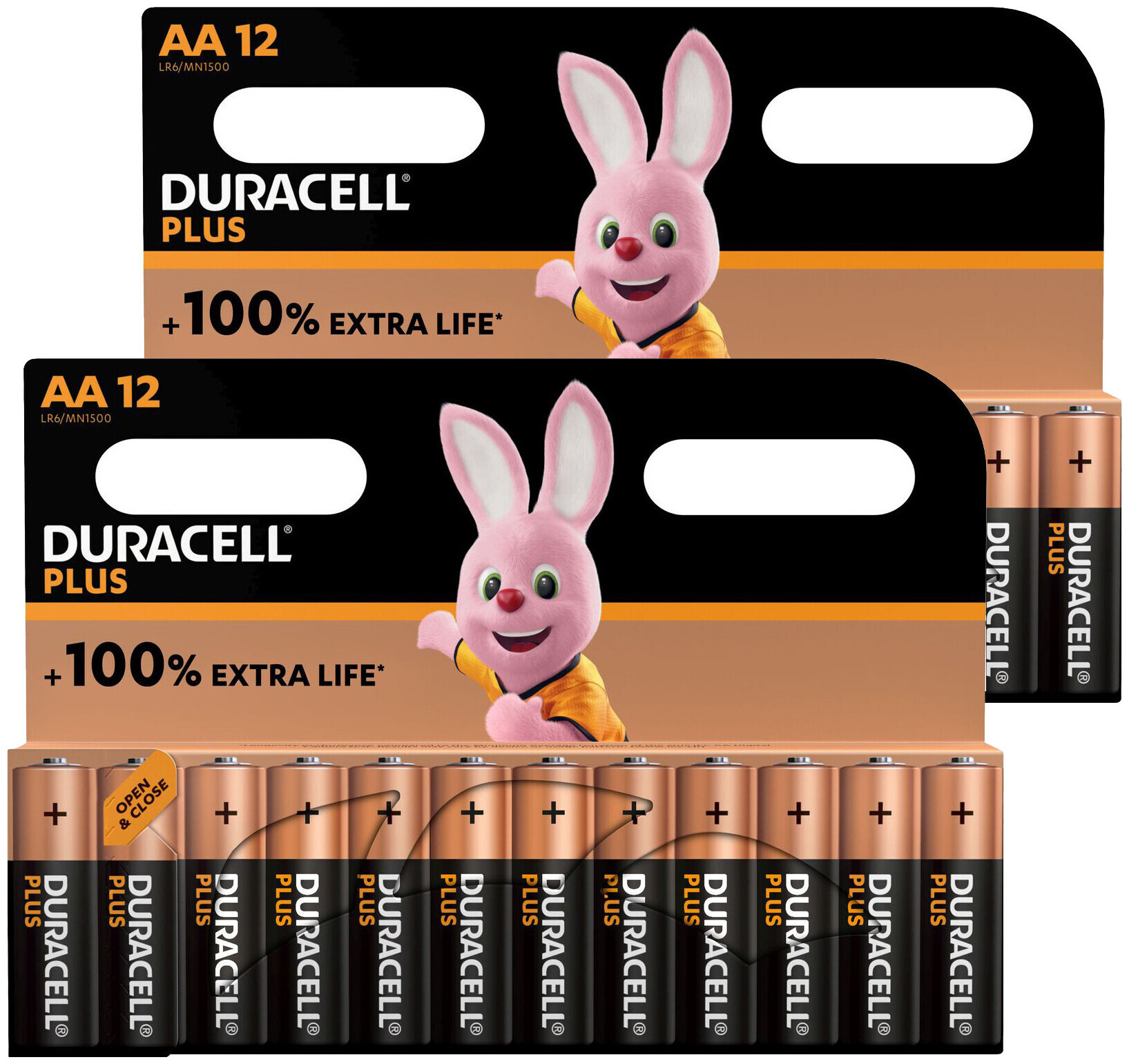 Image of Duracell Batterien Plus Aa/Lr6 2x12 Stück