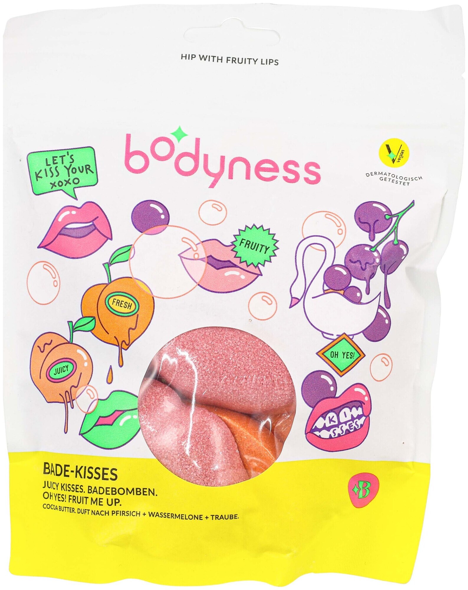 Bodyness – Boule effervescente pour le bain Baisers Fruités