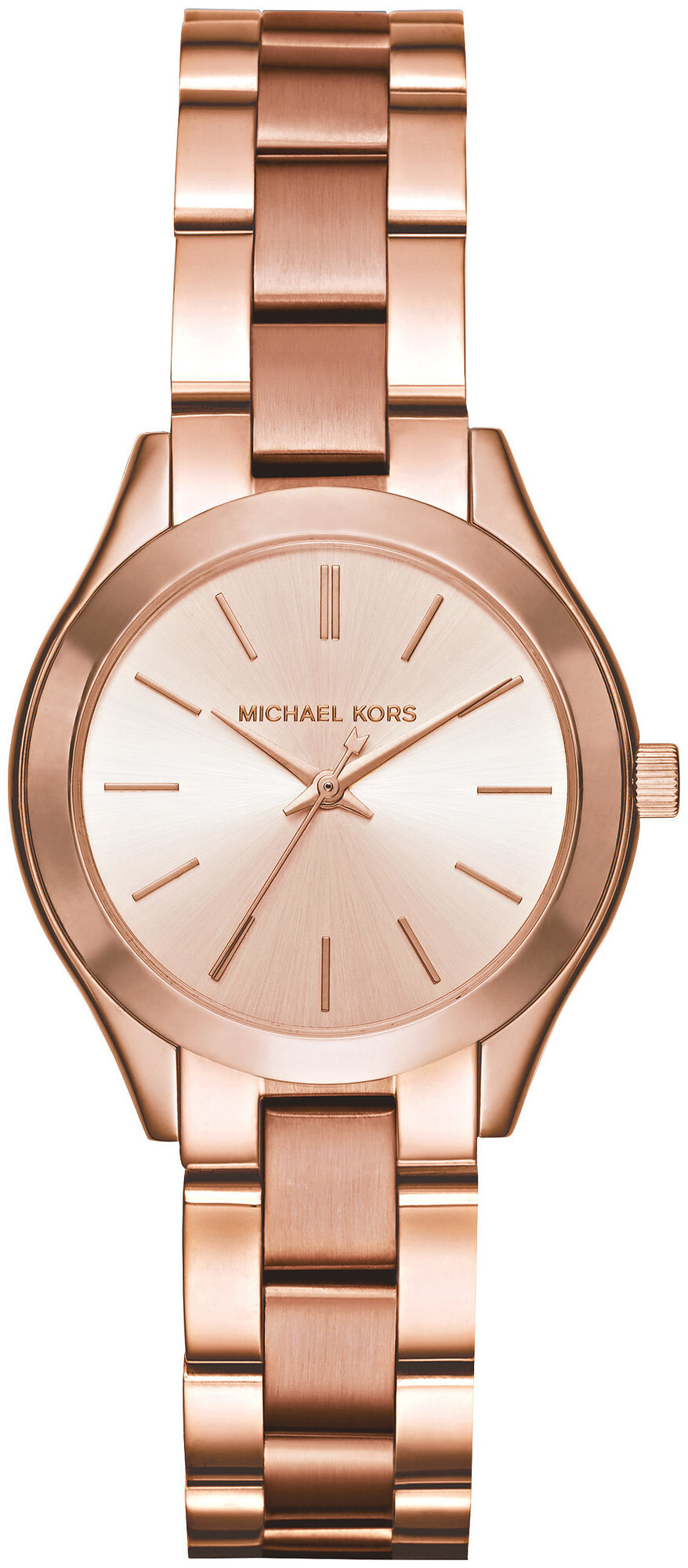 Michael Kors Uhr Mini Slim Runway 3-Zeiger-Werk Edelstahl, roségoldfarben