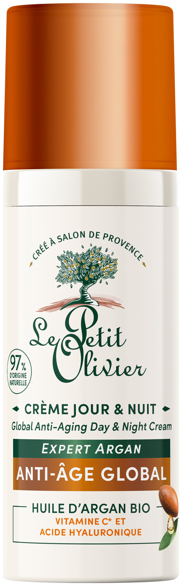 Image of Le Petit Olivier Tag & Nachtcreme - Expert Argan Anti-Aging Global 50 ml