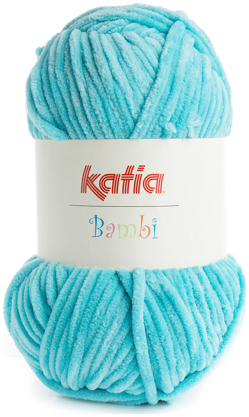 Image of Katia Bambi 317 Chenillegarn türkis 100g