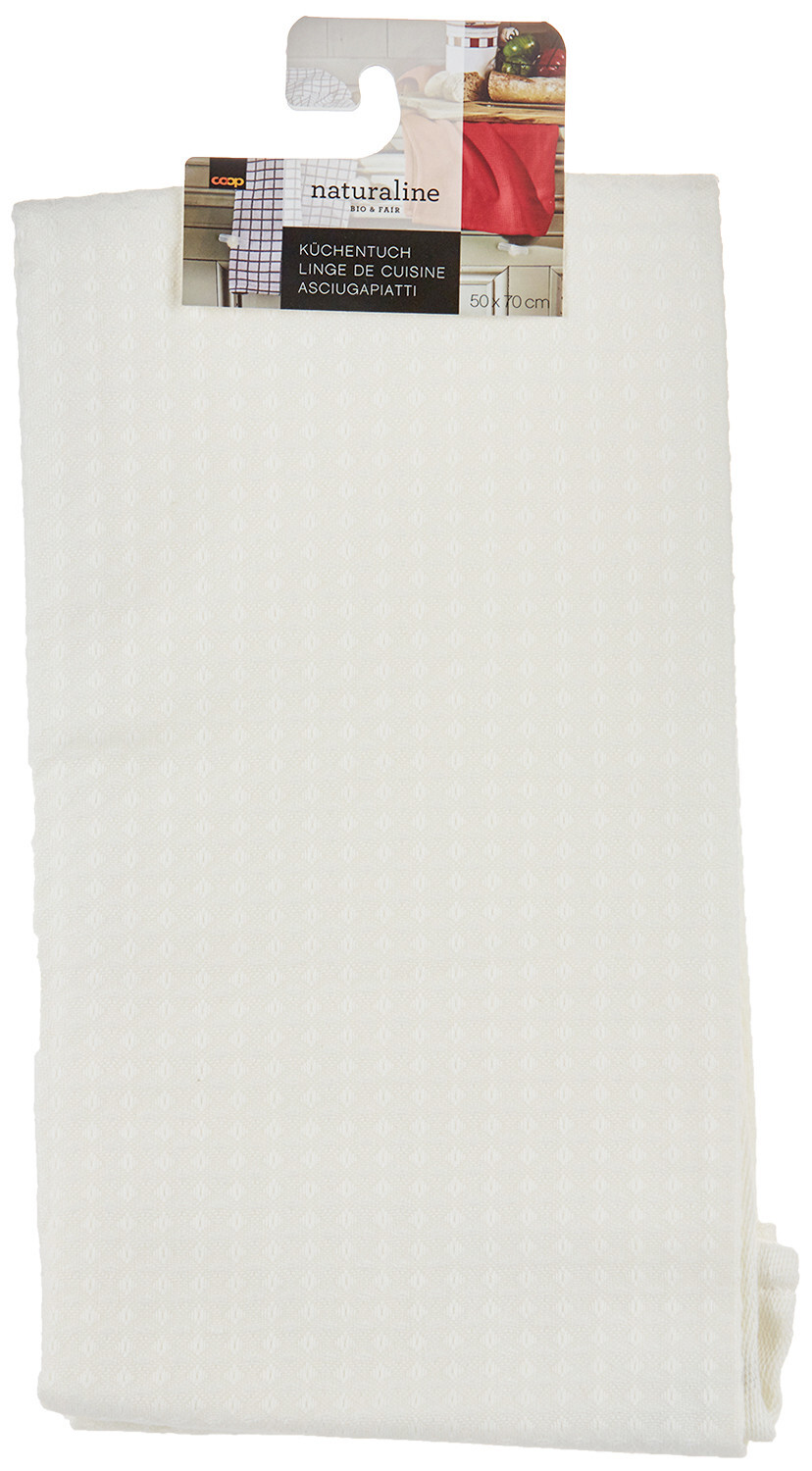 Image of Naturaline Textil Naturaline Waffelküchentuch weiss 50x70cm