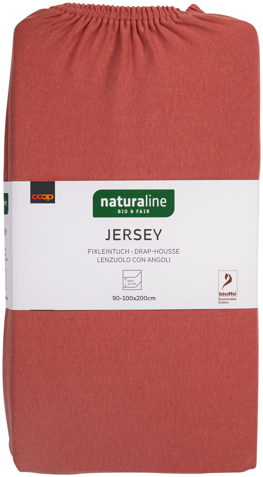 Image of Naturaline Textil Bio Fixl. Jersey 90x200 altrosa