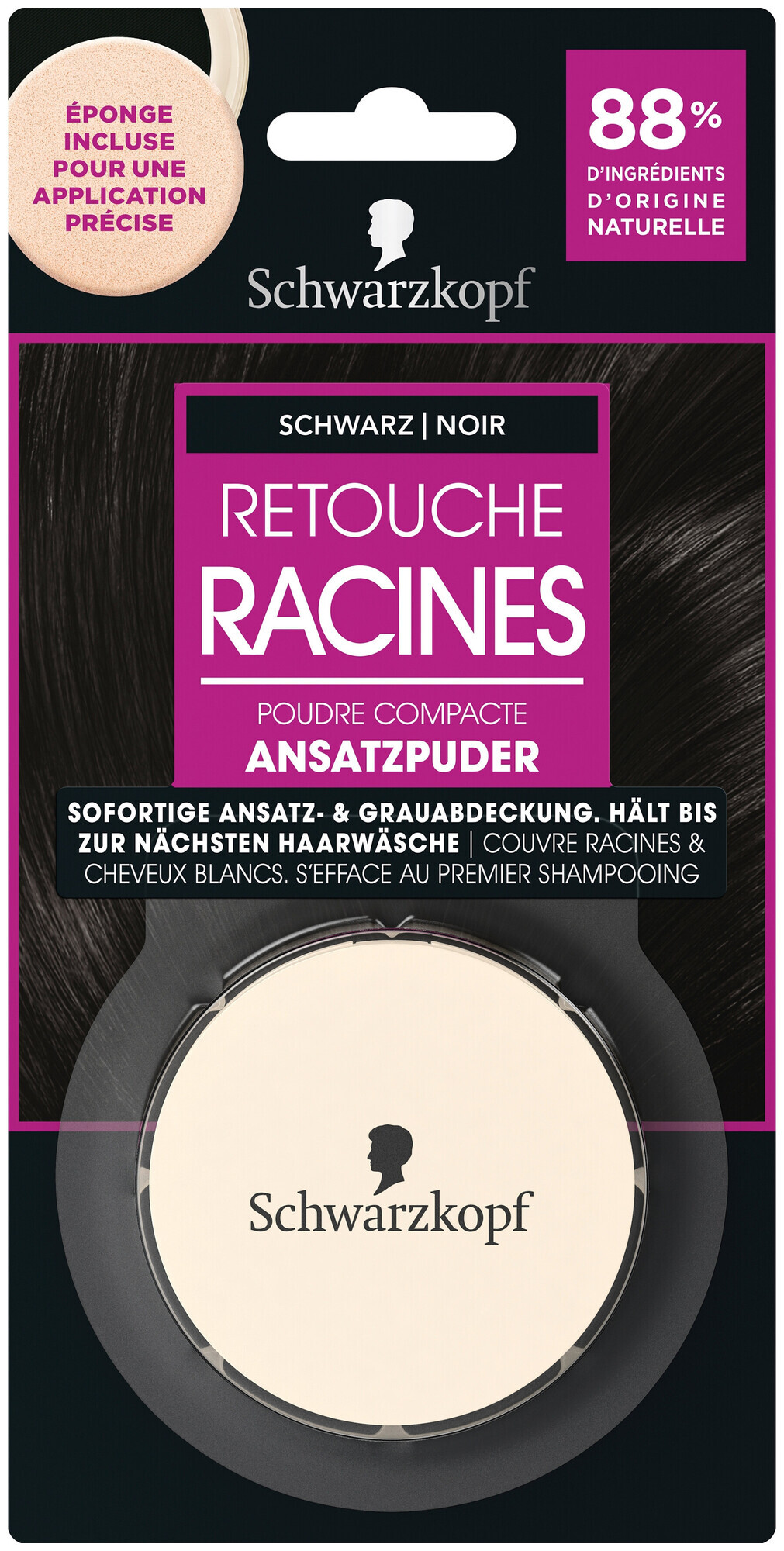 Image of Schwarzkopf Retouche Racines Ansatzpuder Schwarz