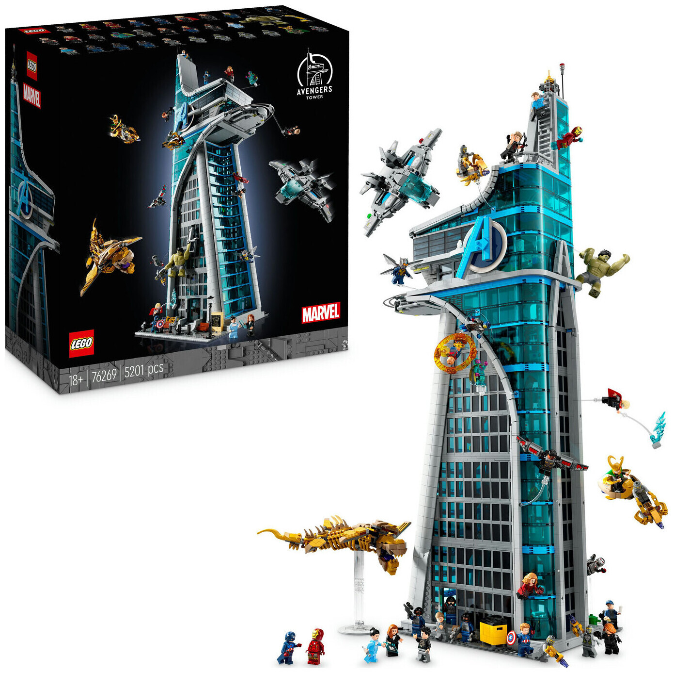 Lego Marvel Super Heroes Avengers Tower (76269, seltenes Set)