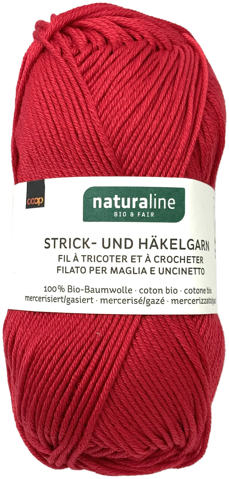 Naturaline Textil Coop Bio Naturaline 343 Handstrickgarn 100% Baumwolle merc. bordeaux 50g