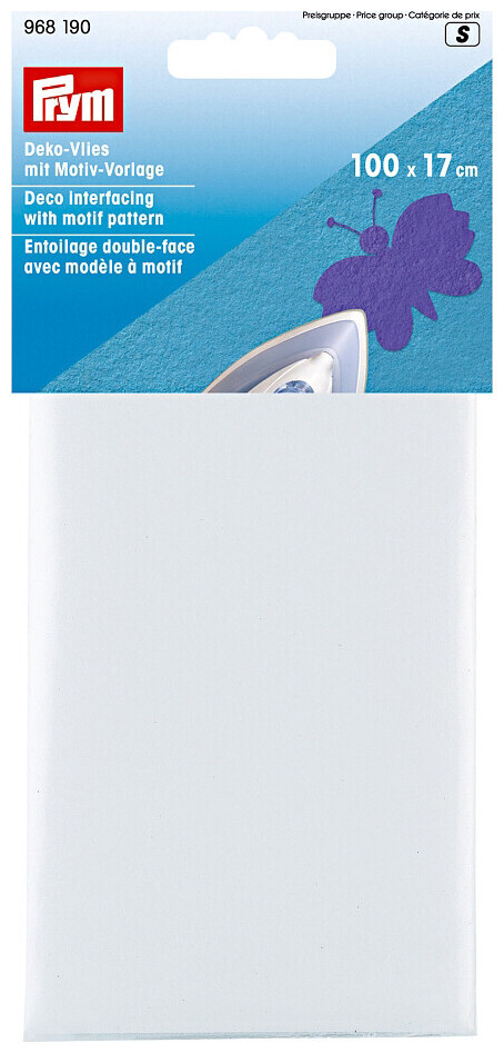Image of Prym Deko-Vlies mit Motiven Aufbügeln weiss 100 x 17 cm