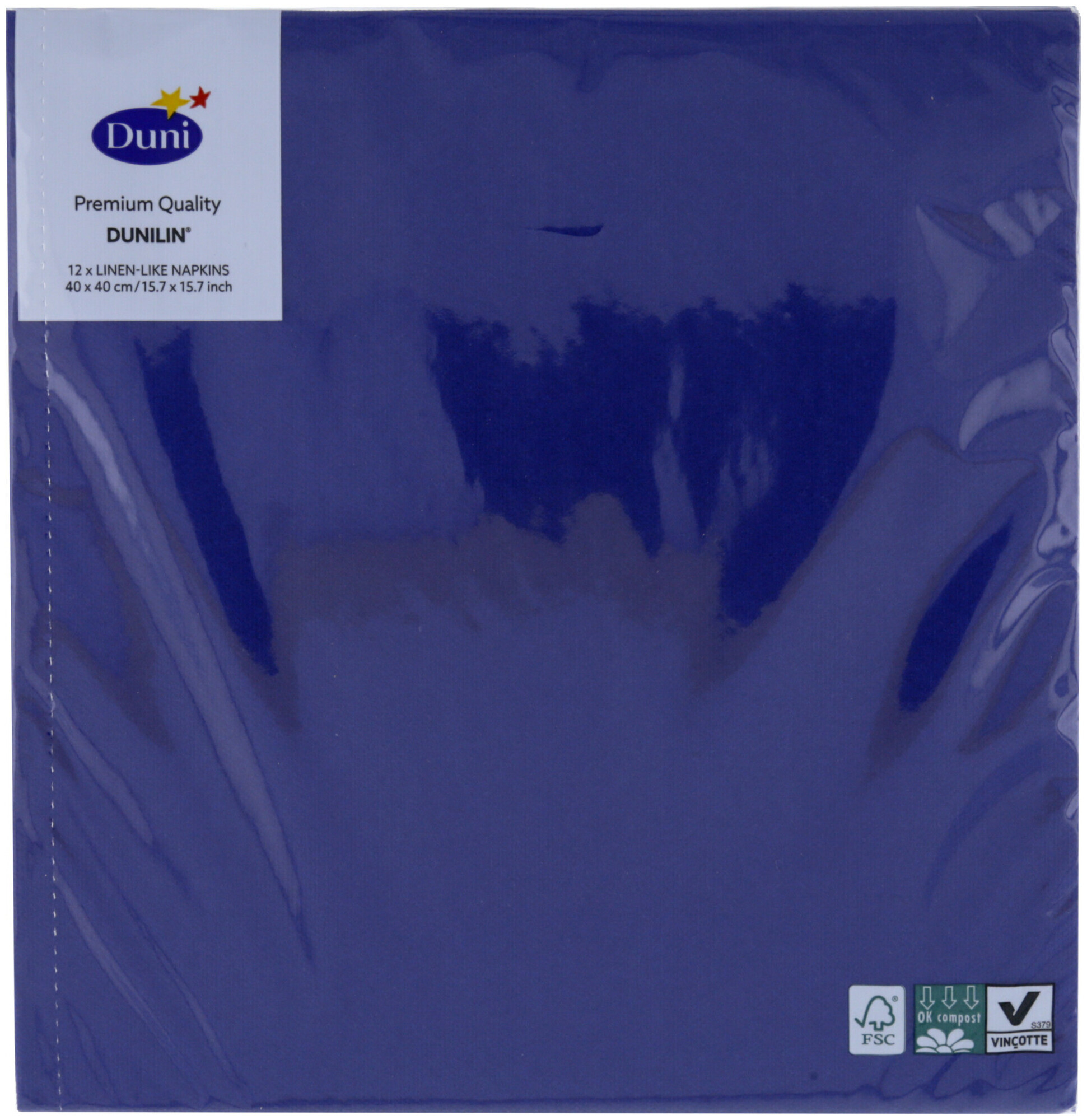Image of Duni Serviette Dunisoft 40x40cm dunkelblau