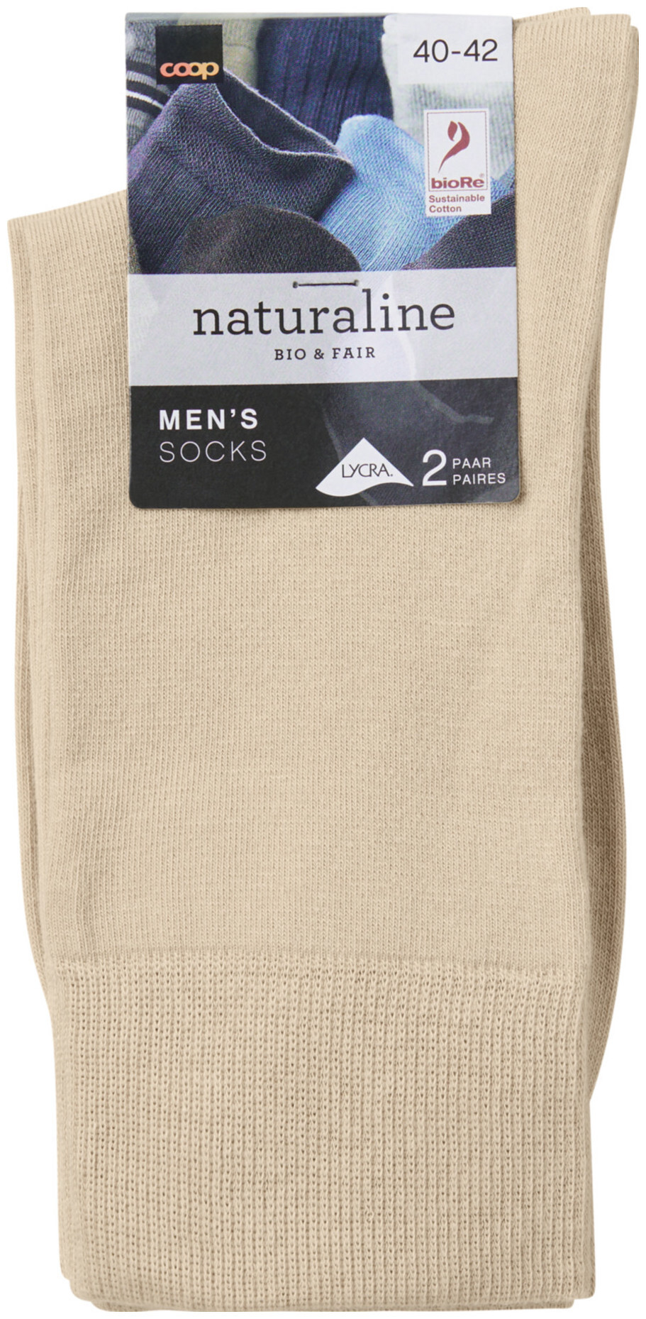 Image of Naturaline Textil Naturaline Herren Socken Glatt Duo Ecru 40 - 42