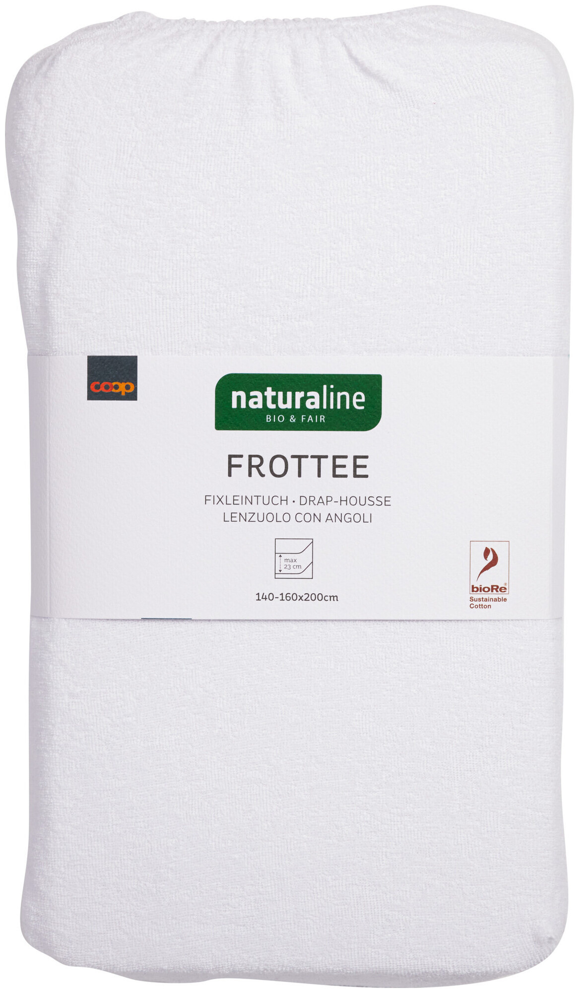 Image of Naturaline Textil Bio Fixl. Frotte 160x200 weiss