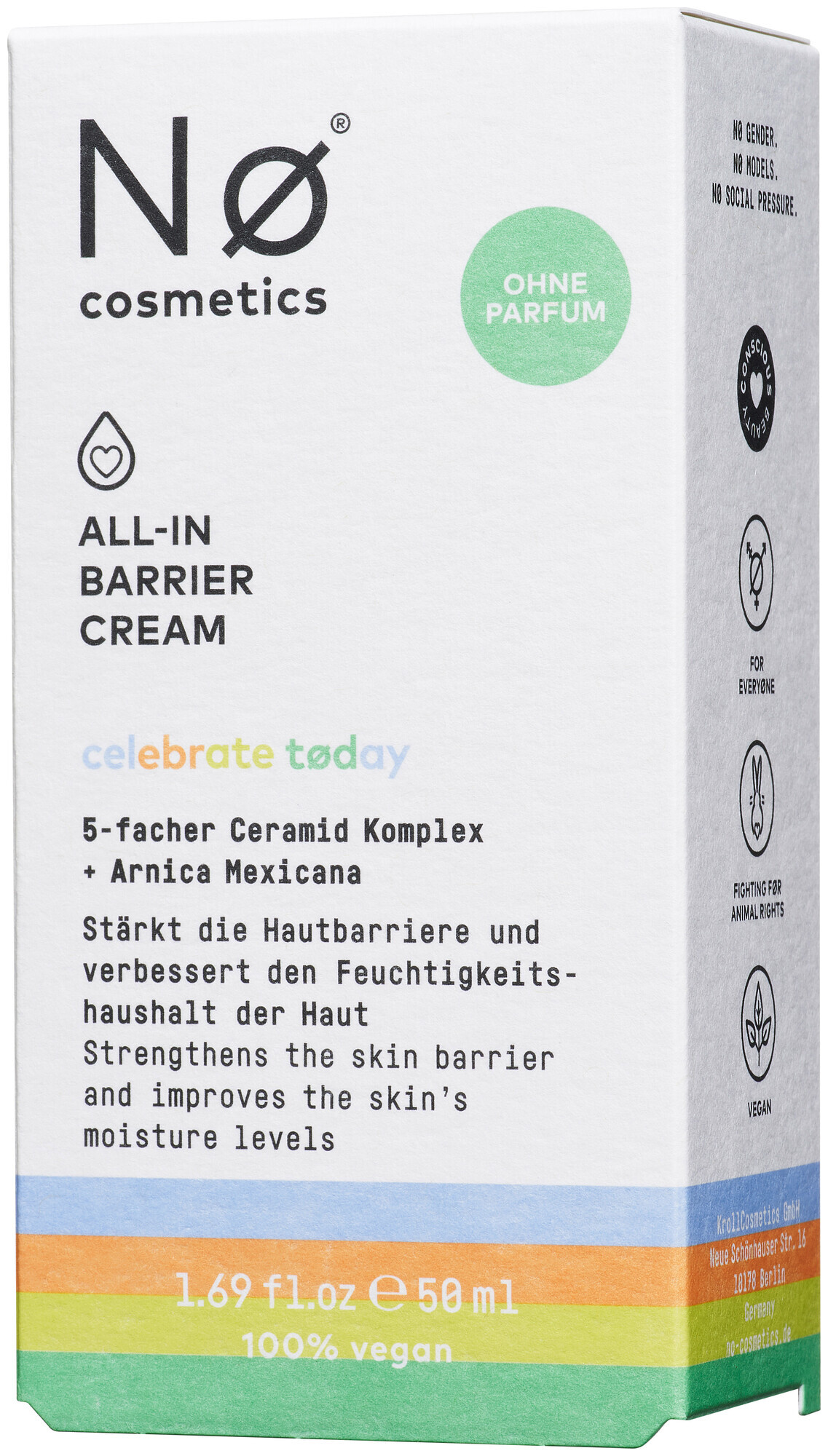 Image of Nø Cosmetics celebrate tøday All-In Barrier Cream 50ml