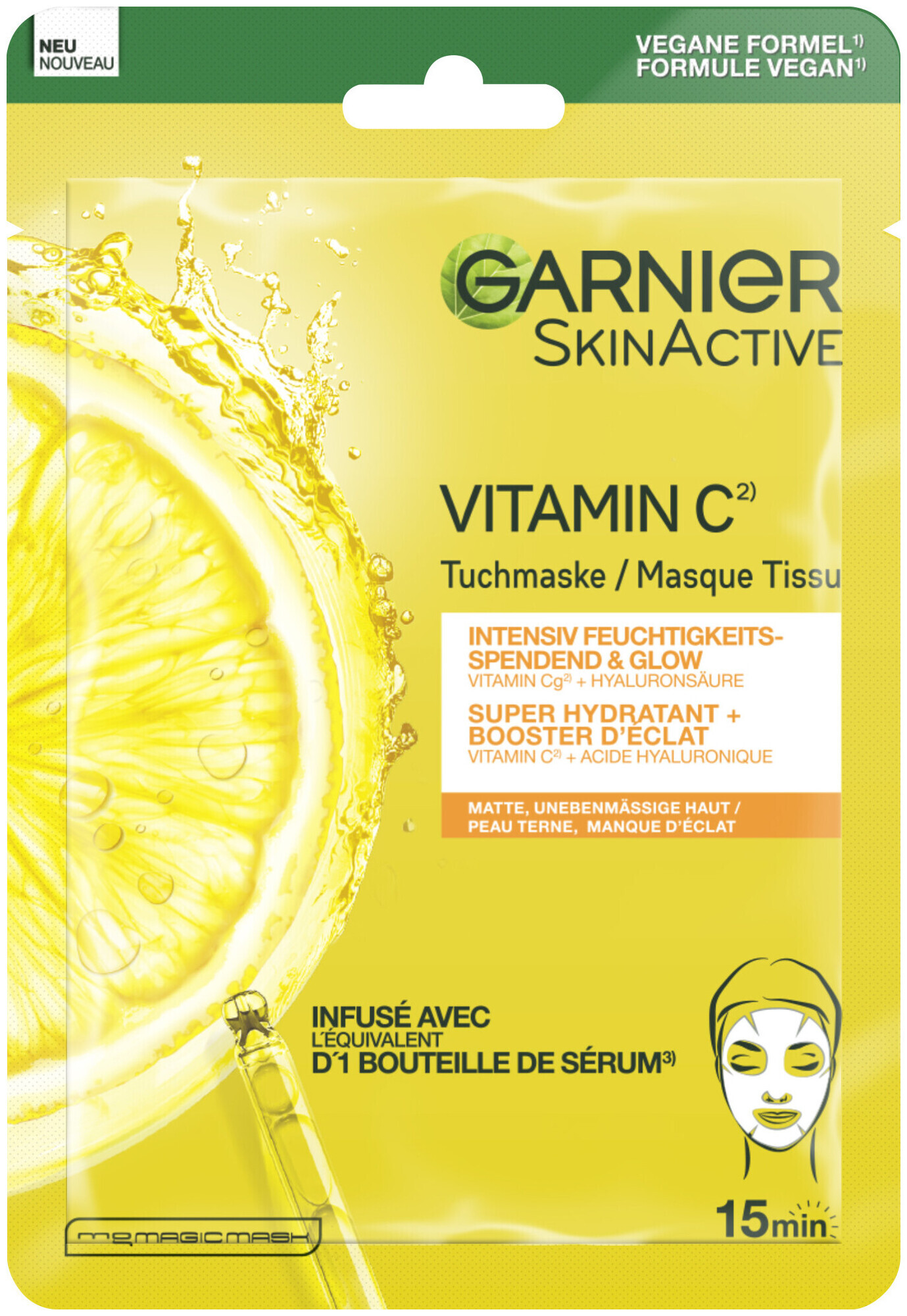 Image of Garnier Vitamin C* Intensiv Glow Tuchmaske