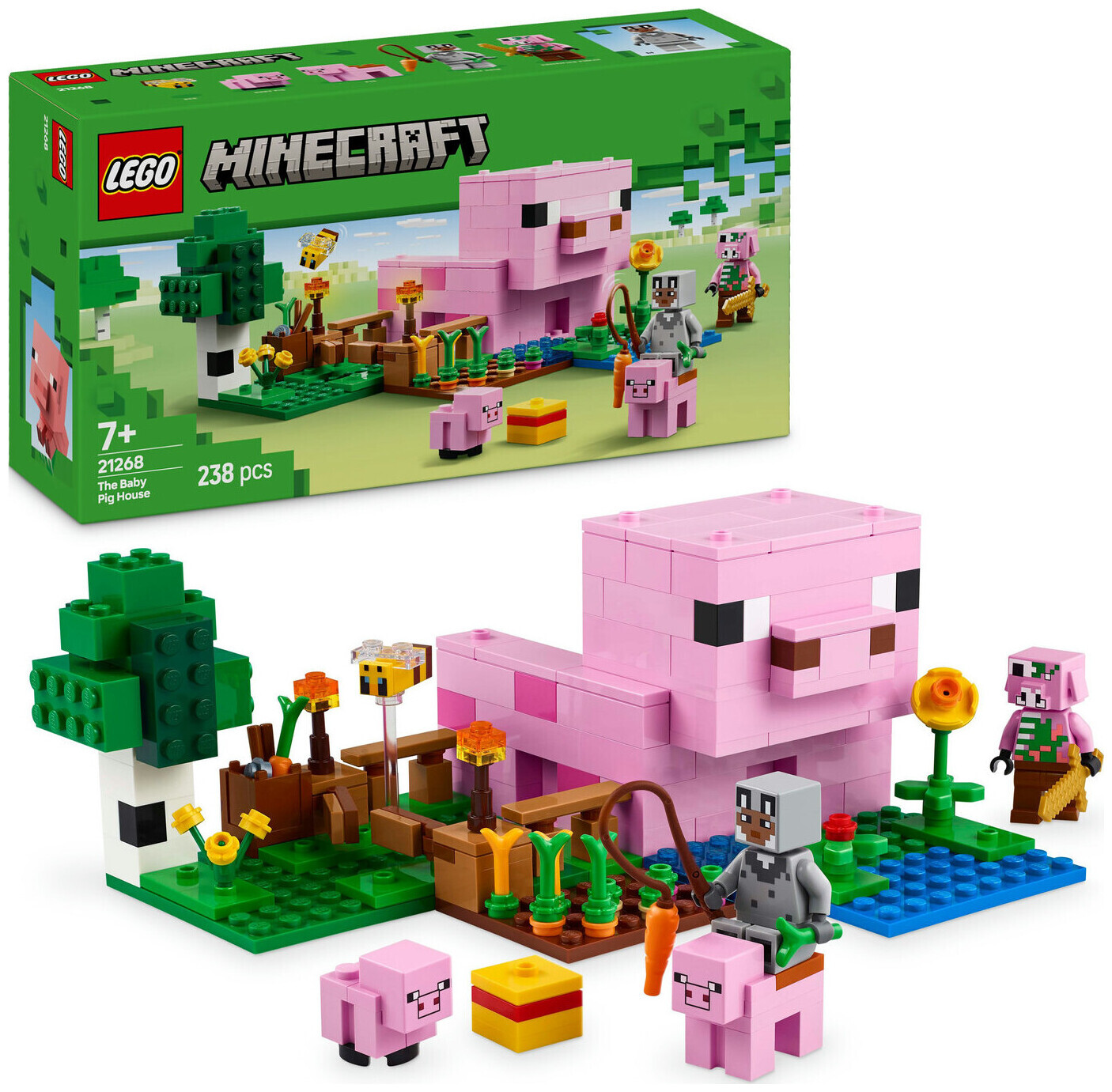 Lego Minecraft Lego Minecraft 21268 Das Babyschwein-Haus ab 7 Jahren