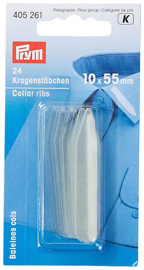 Image of Prym Kragenstäbchen transparent 10 x 55 mm 24 Stk.