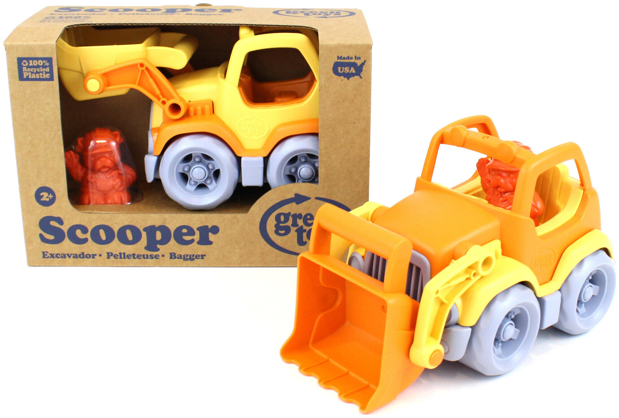 Image of green toys Scooper Construction Truck – orange/gelb