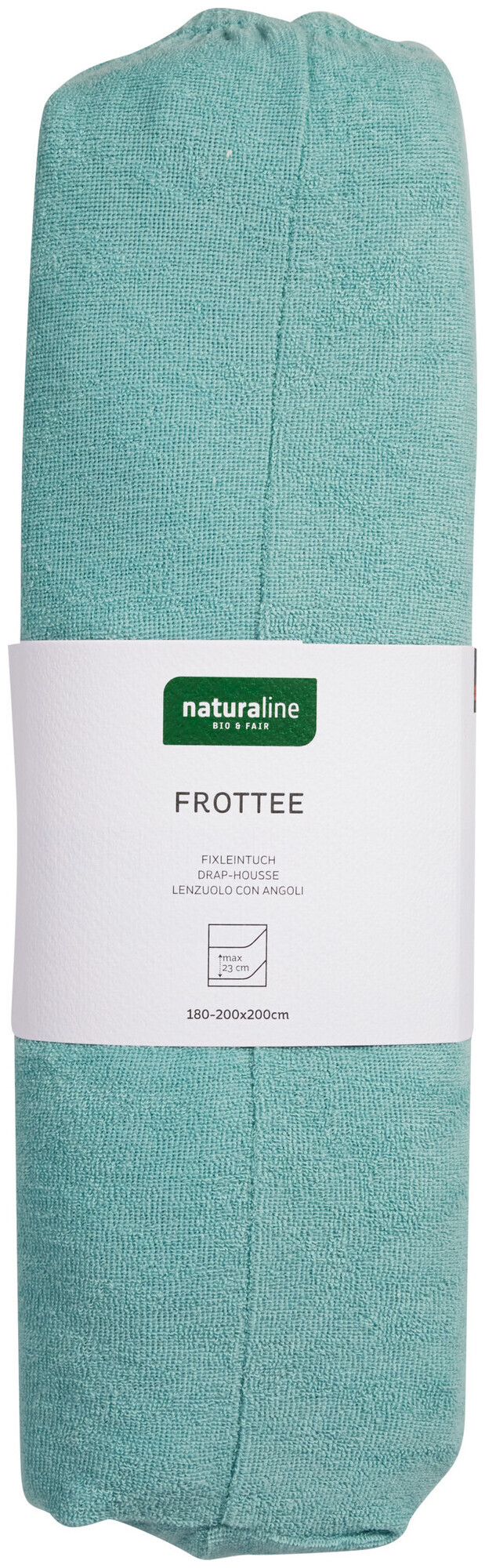 Image of Naturaline Textil Bio Fixl. Frotte 180x200 aqua