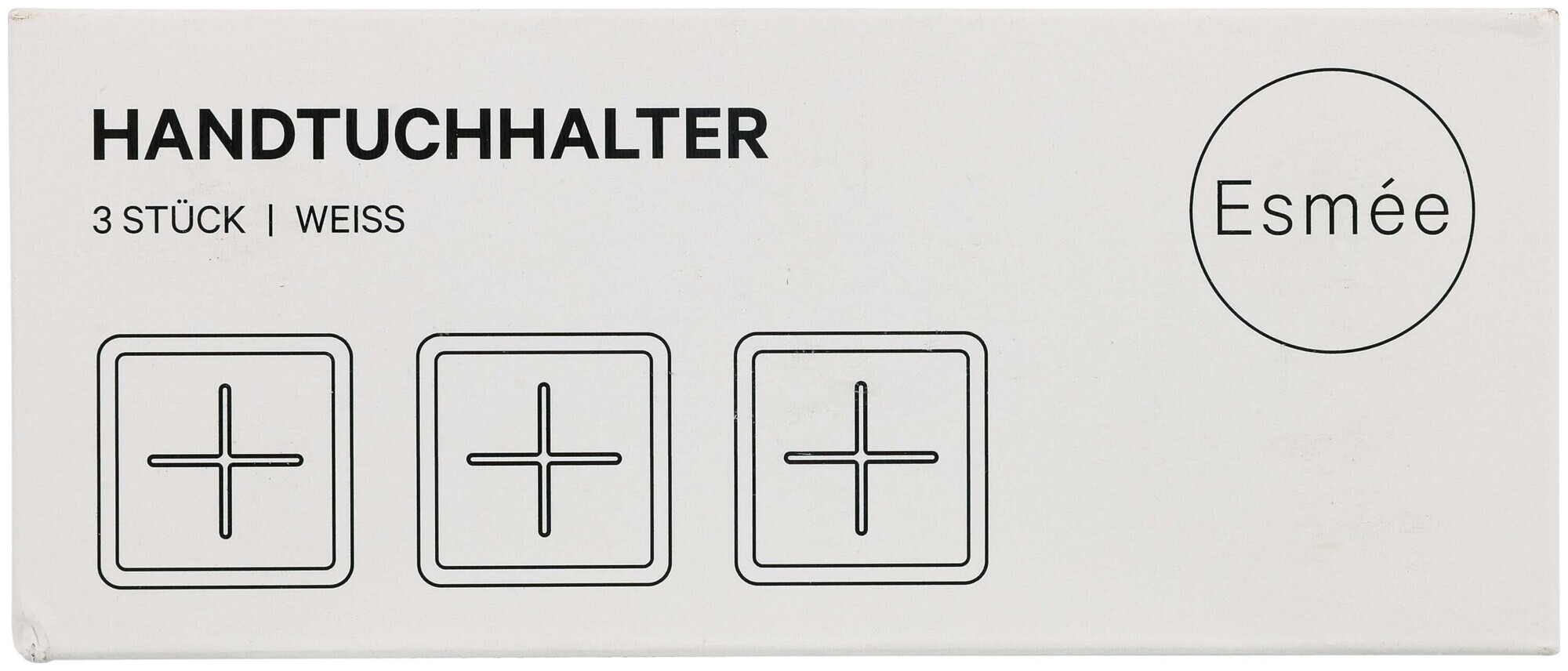 Porte-serviet. autocollant blanc 3pc