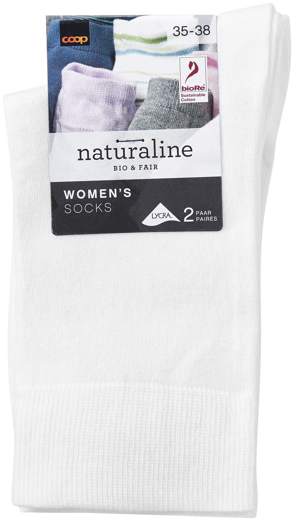Image of Naturaline Textil Naturaline Damen Socken Glatt Duo Weiss 39 - 41