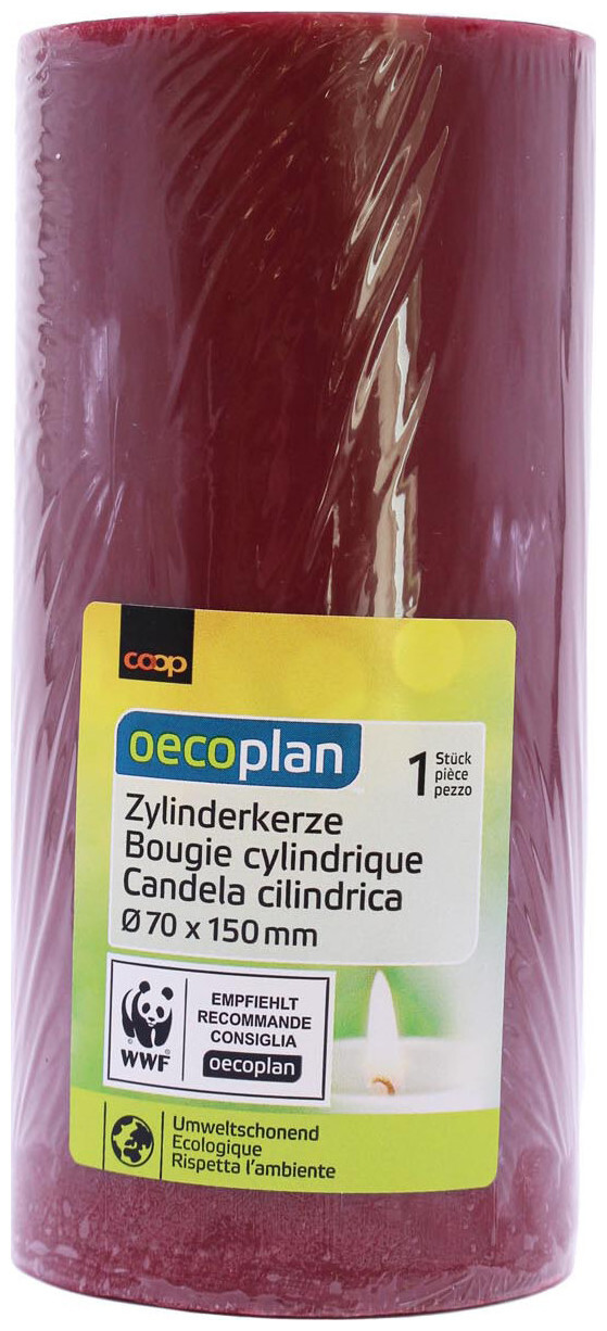 Image of Oecoplan Zylinderkerze 70x150mm dunkelrot