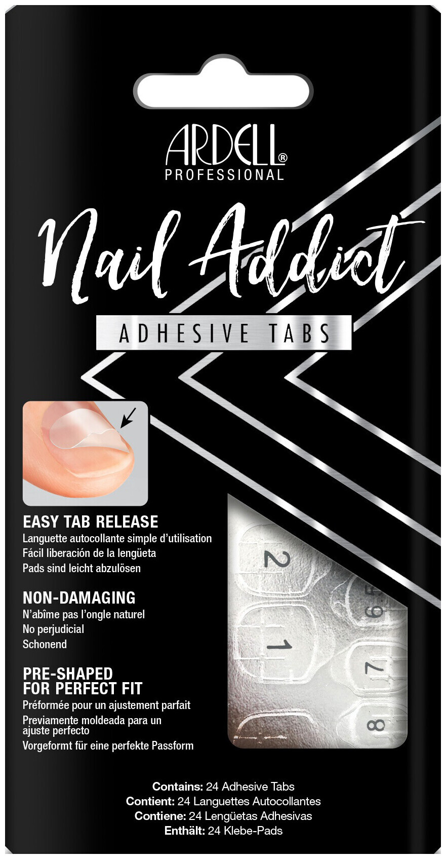 Image of Ardell Nail Addict Adhesive Tabs 24 Stück