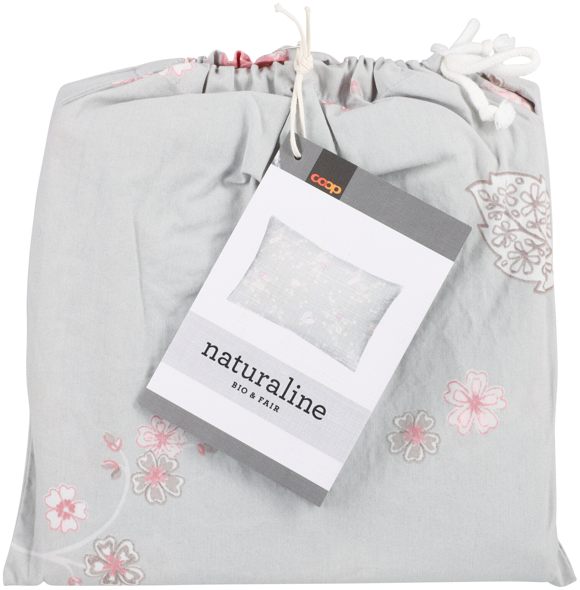 Image of Naturaline Textil Naturaline Kissenbezug Fiorella grau 65x100 cm