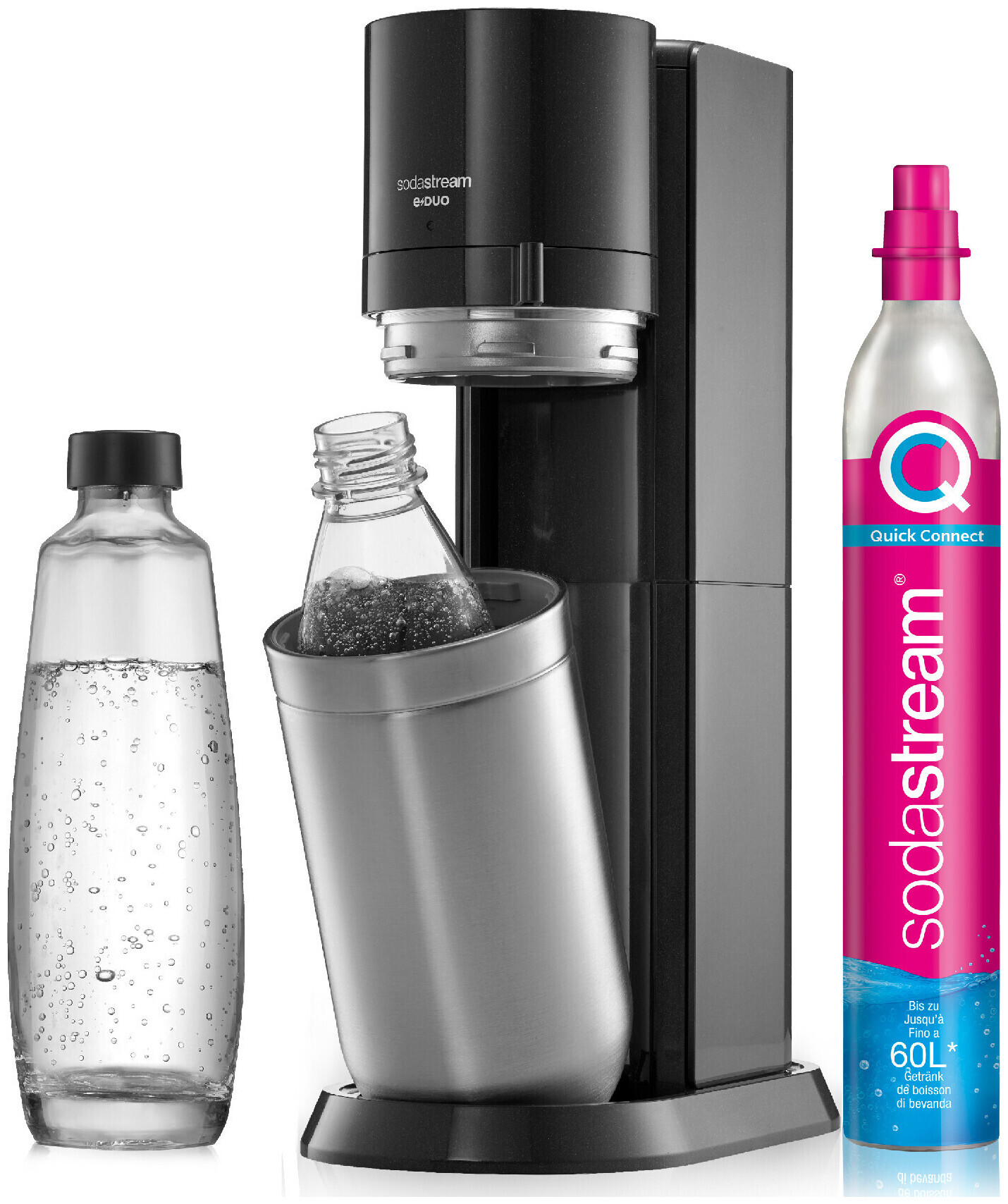 Image of SodaStream E-Duo CQC + Karaffe & Flasche