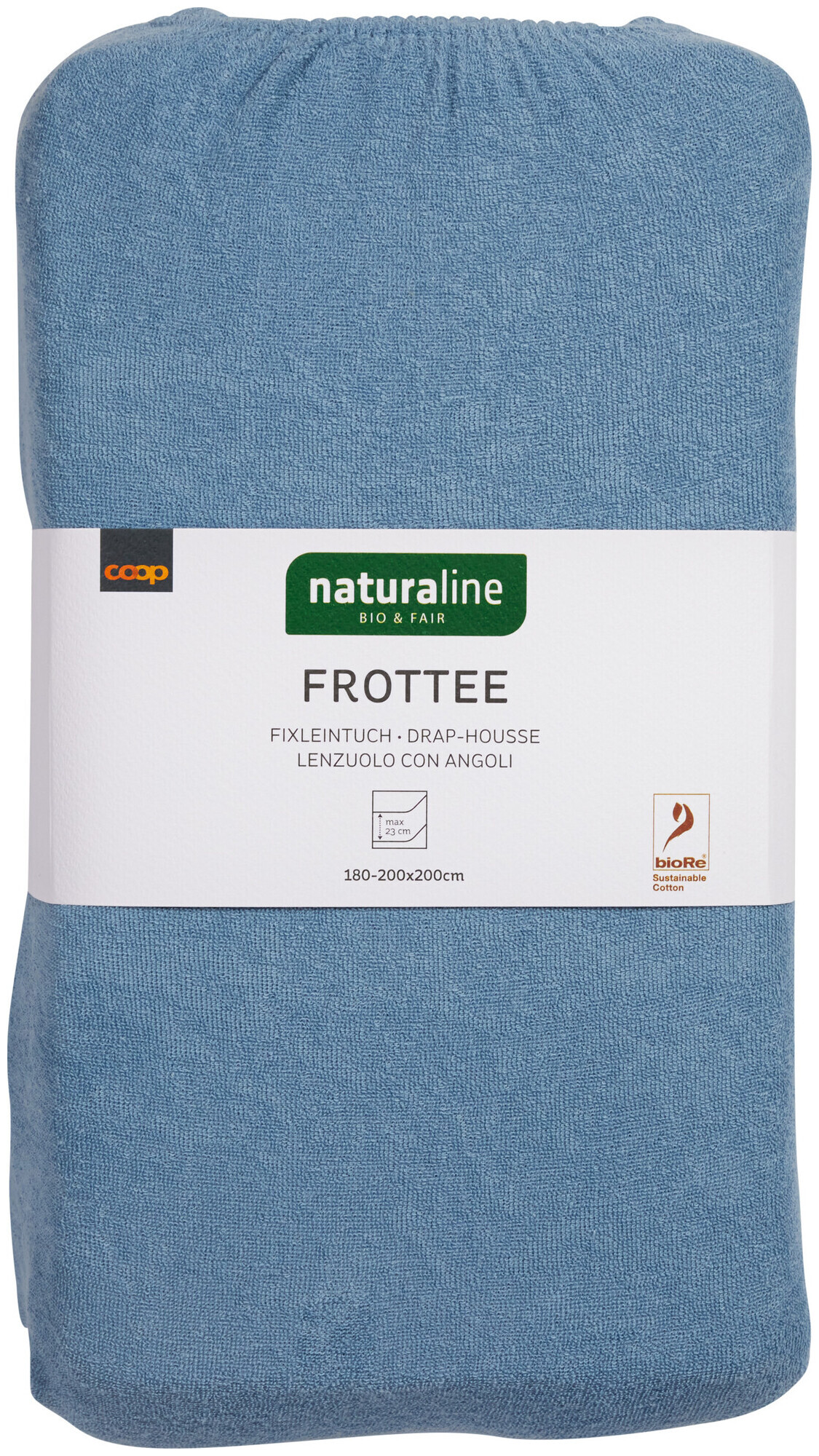 Image of Naturaline Textil Bio Fixl. Frotte 180x200 hellblau