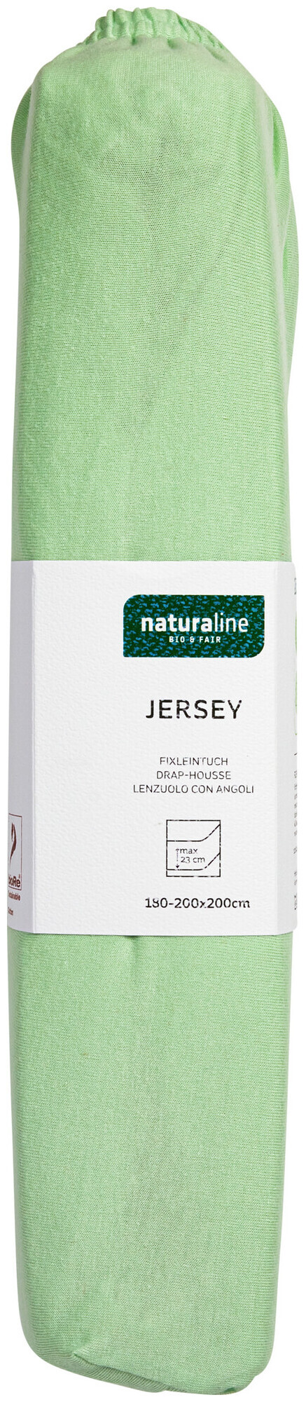 Image of Naturaline Textil Bio Fixl. Jersey 180x200 lindengrün