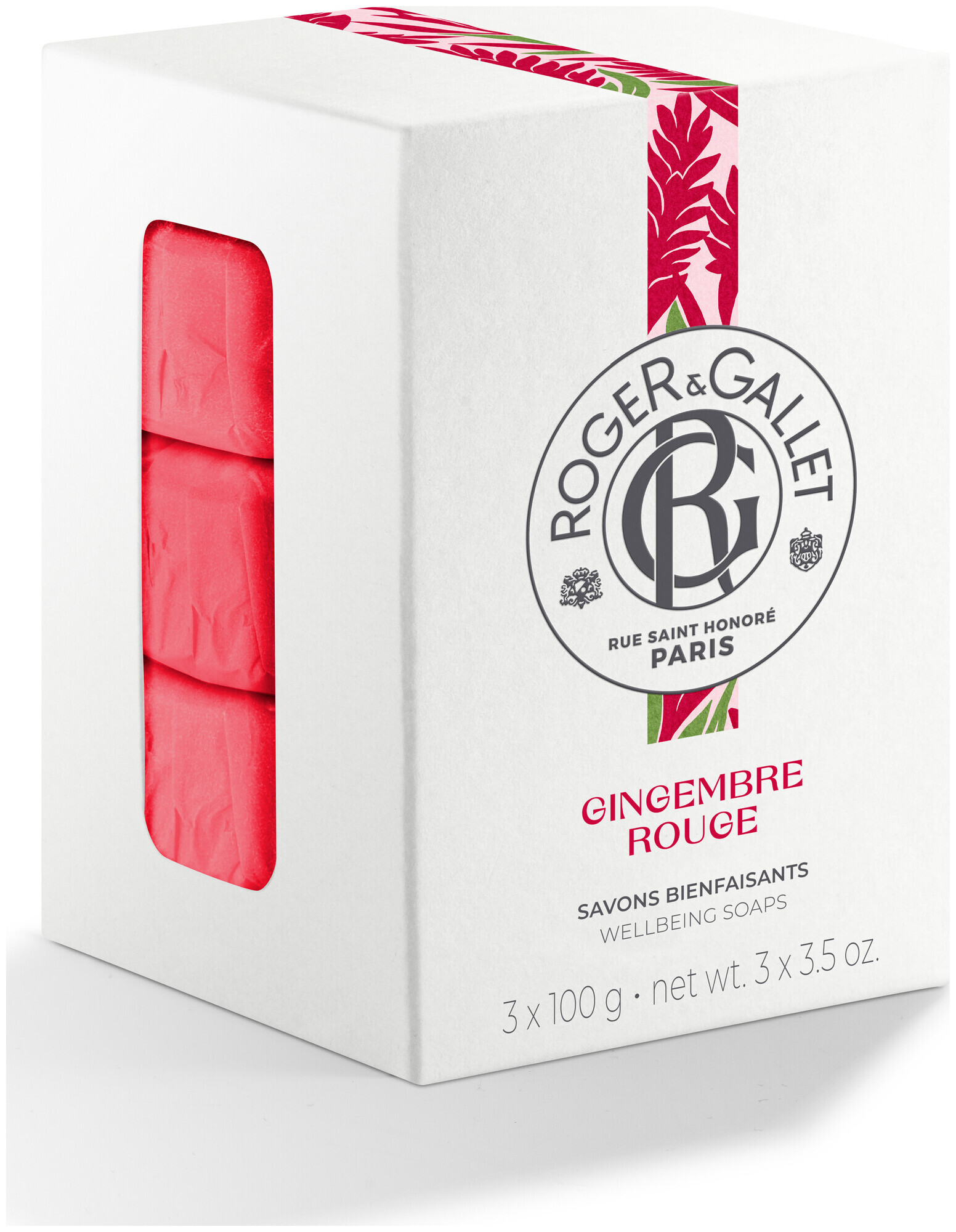 Image of Roger&Gallet Roger & Gallet Gingembre Rouge Box mit 3 Wohlfühl-Seifen 3x100 gr
