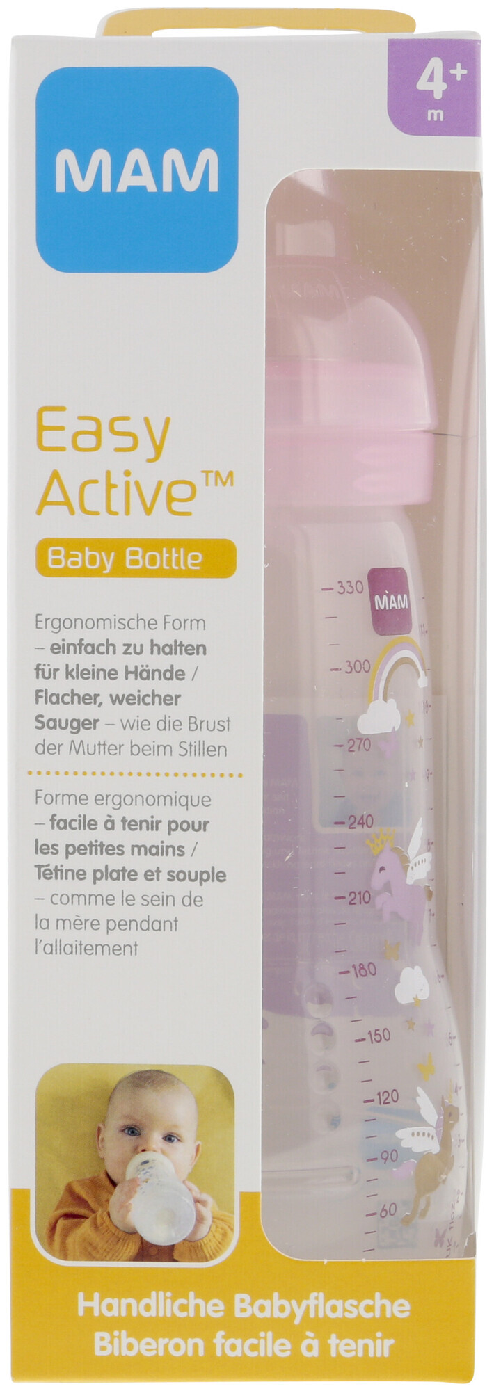 Image of MAM Babyflasche Easy Active Baby 4+ Monate Rosa